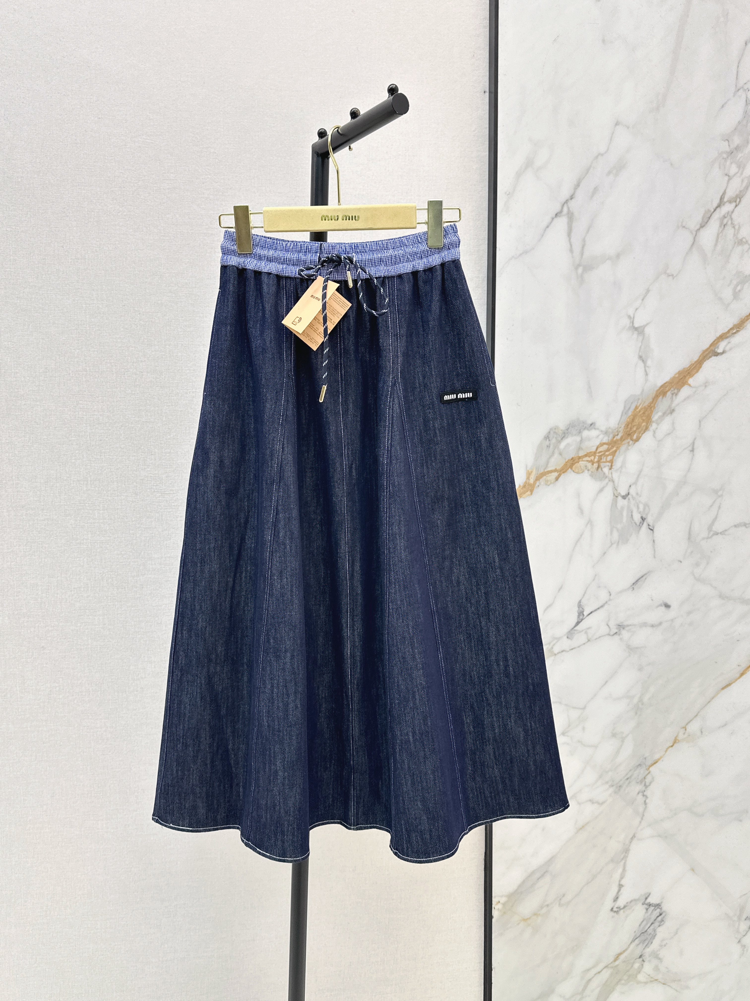 Miu New Color-block skirt