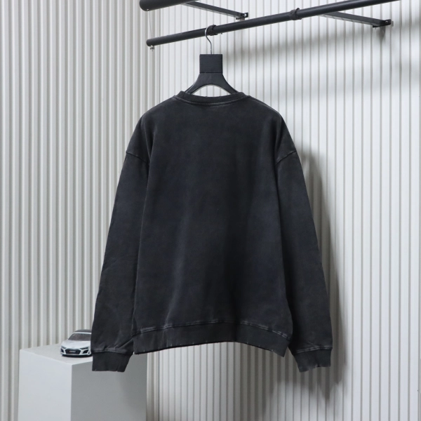 Balenciaga Clothes Washed hand-painted letter round-neck hoodie
