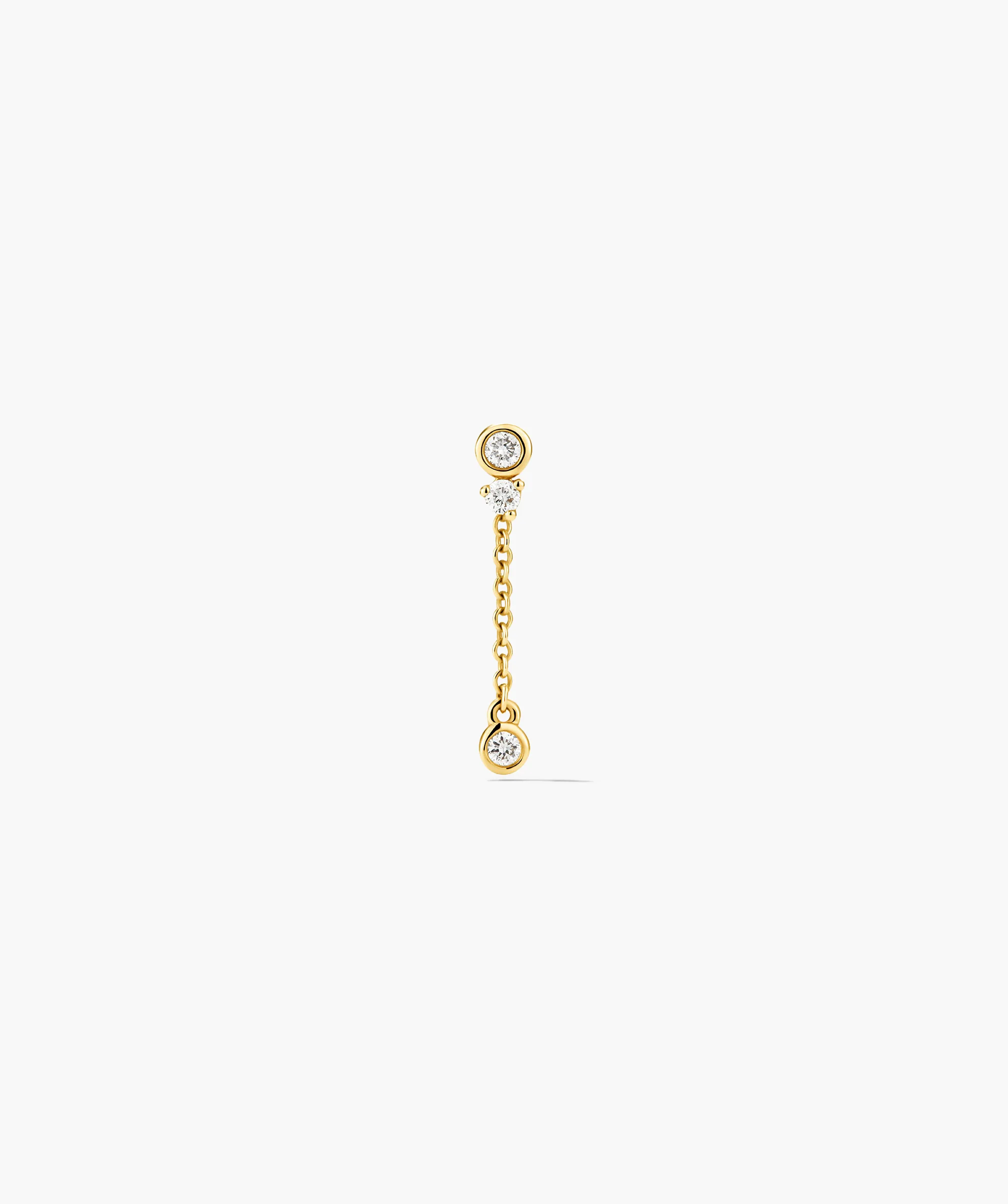 Single Celeste Lab Grown Diamond Chain Stud