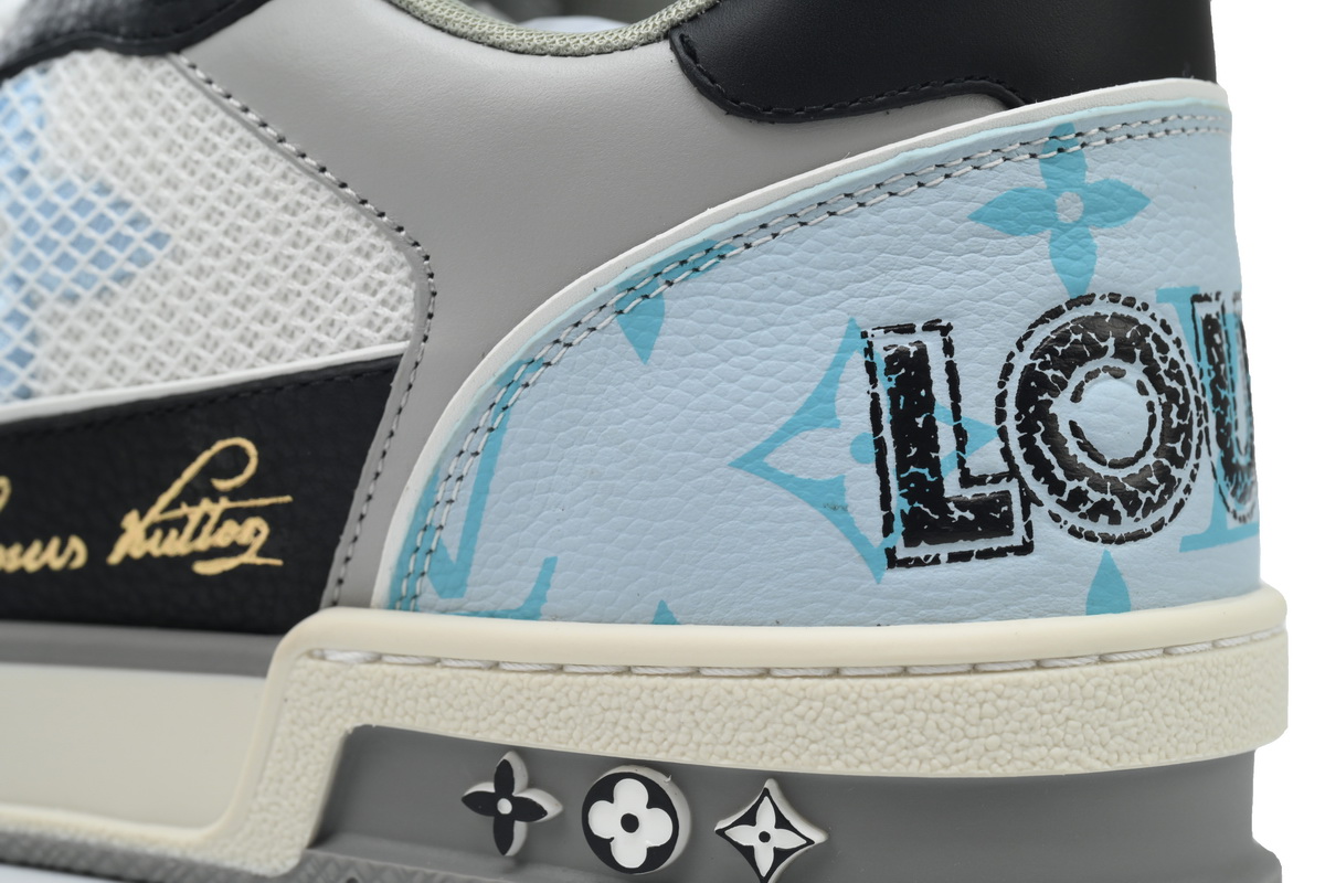 Pkkicks God Batch LOUIS VUITTON Trainer Black Blue
