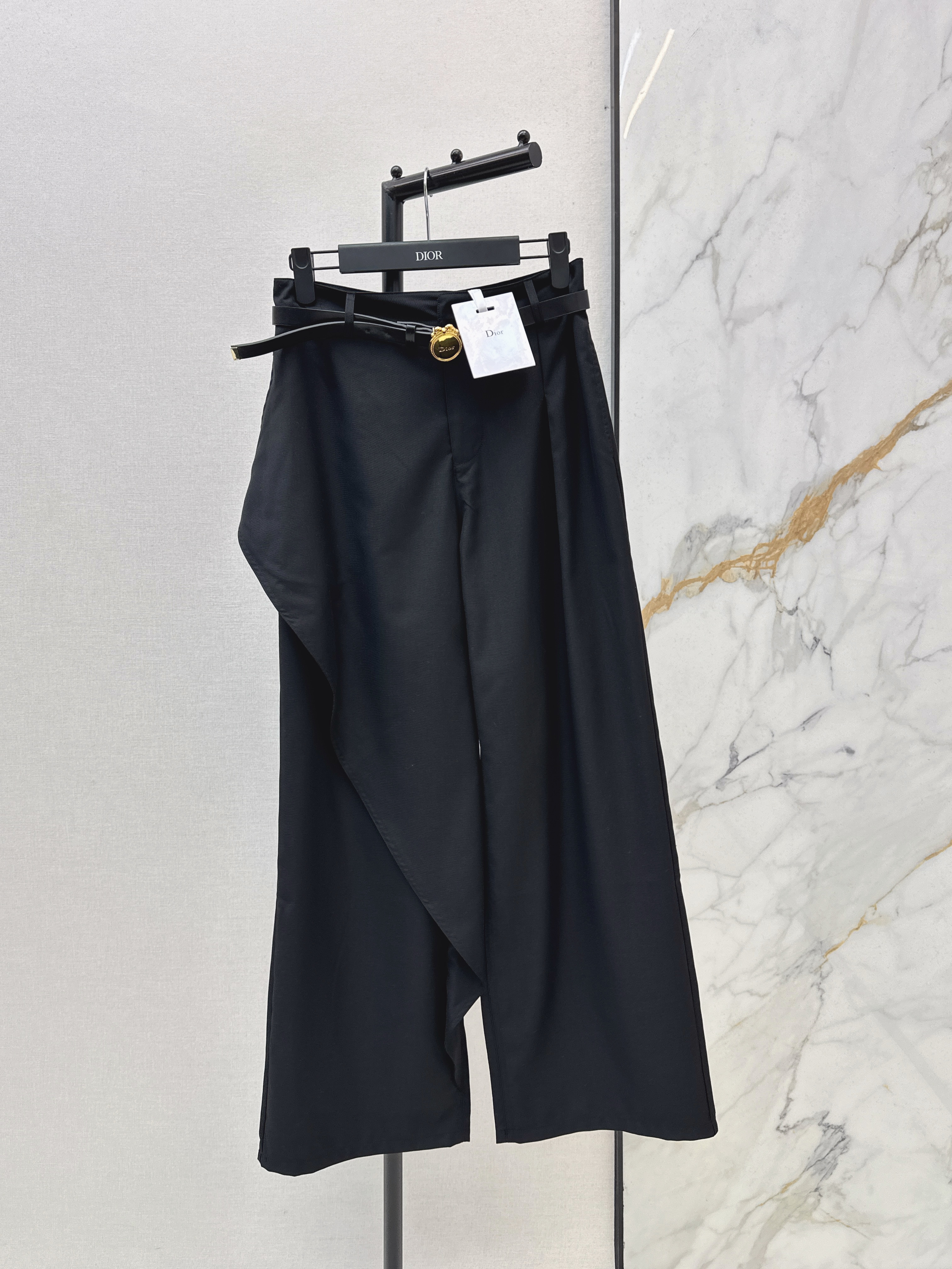 CD NEW belted wide-leg pants