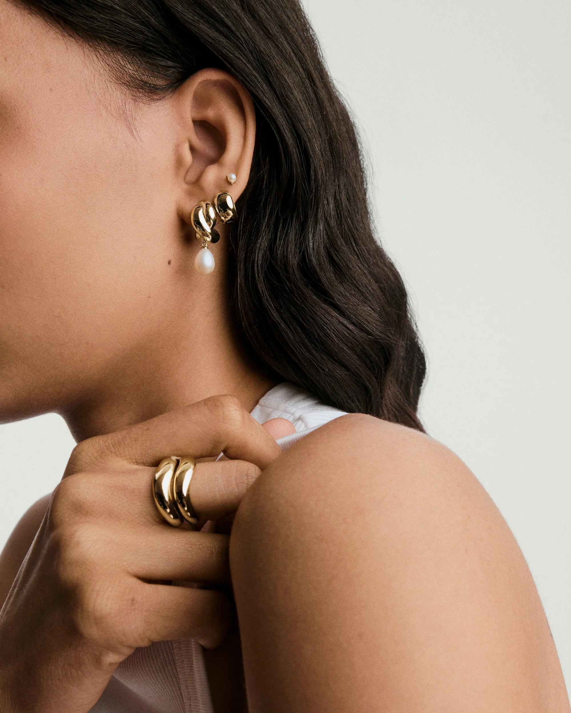 Brioche Pearl Drop Earring