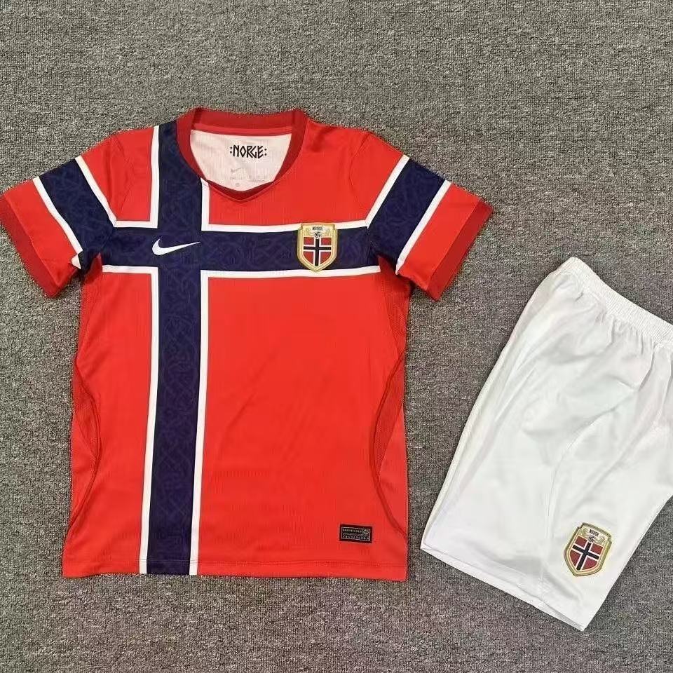 Norway 2026 Home Short sleeved Men's Set Children's Set