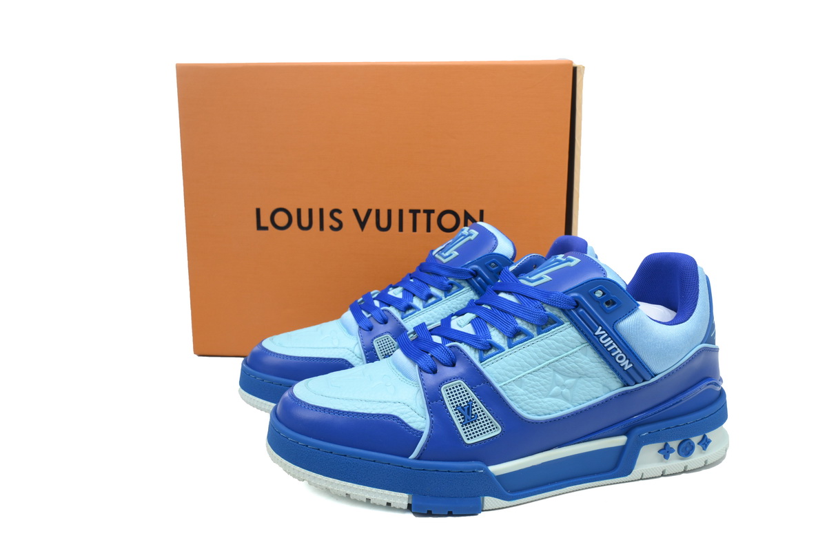 Pkkicks God Batch LOUIS VUITTON Trainer White Blue