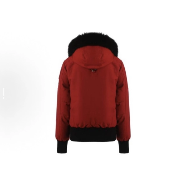 Moose Knuckles Red Jacket Black Wool Collar（NFC)