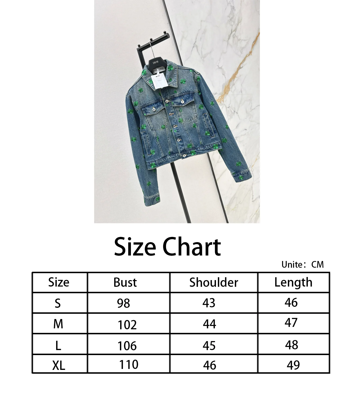 CD NEW embroidery denim jacket