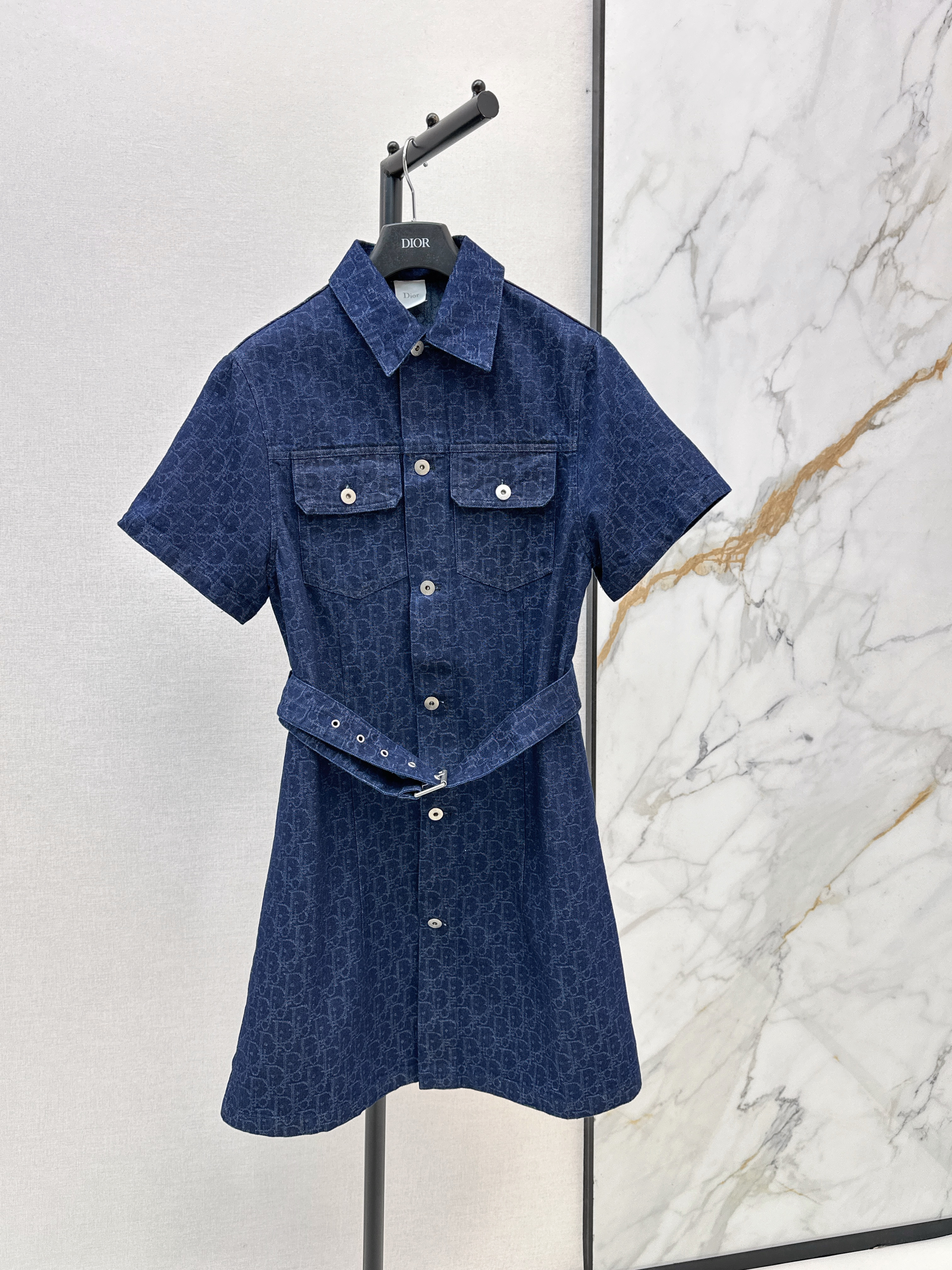 CD New denim short-sleeve dress