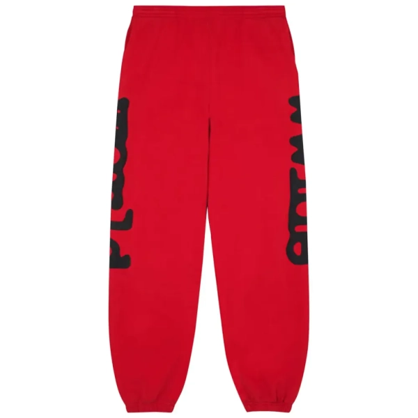 Sp5der Beluga Sweatpants 'RedBlack'