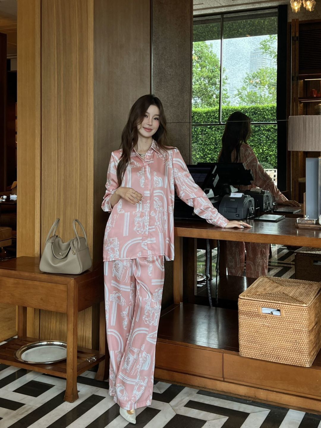 Herm New print silk shirt