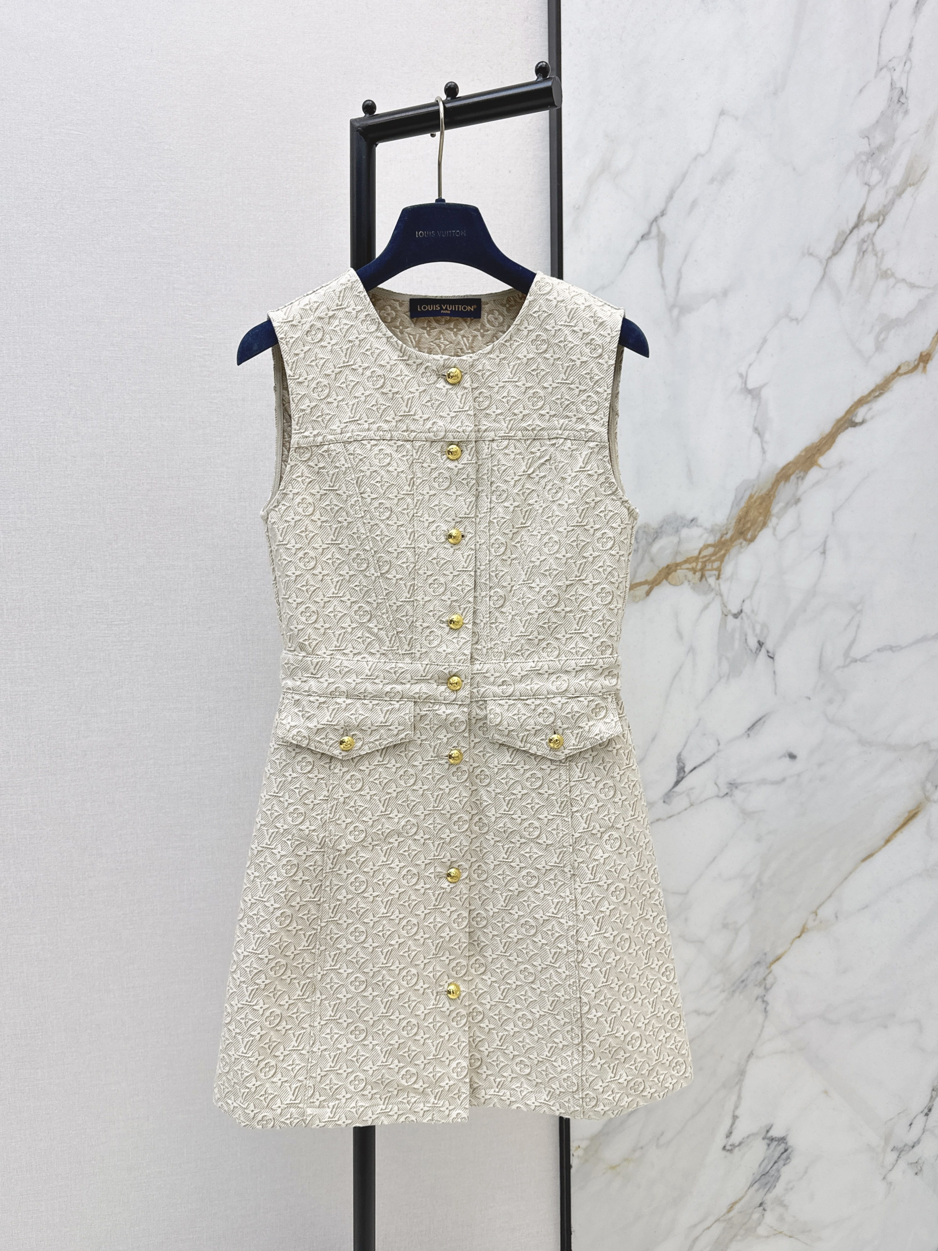 Loui New jacquard denim dress