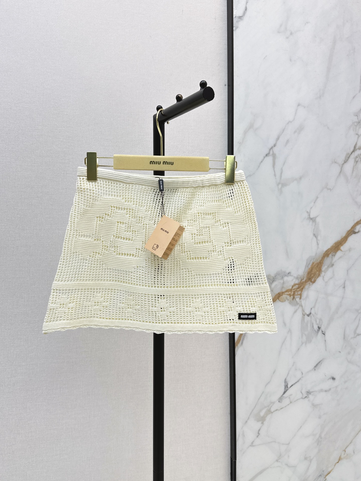 Miu New Hollow Crochet skirt