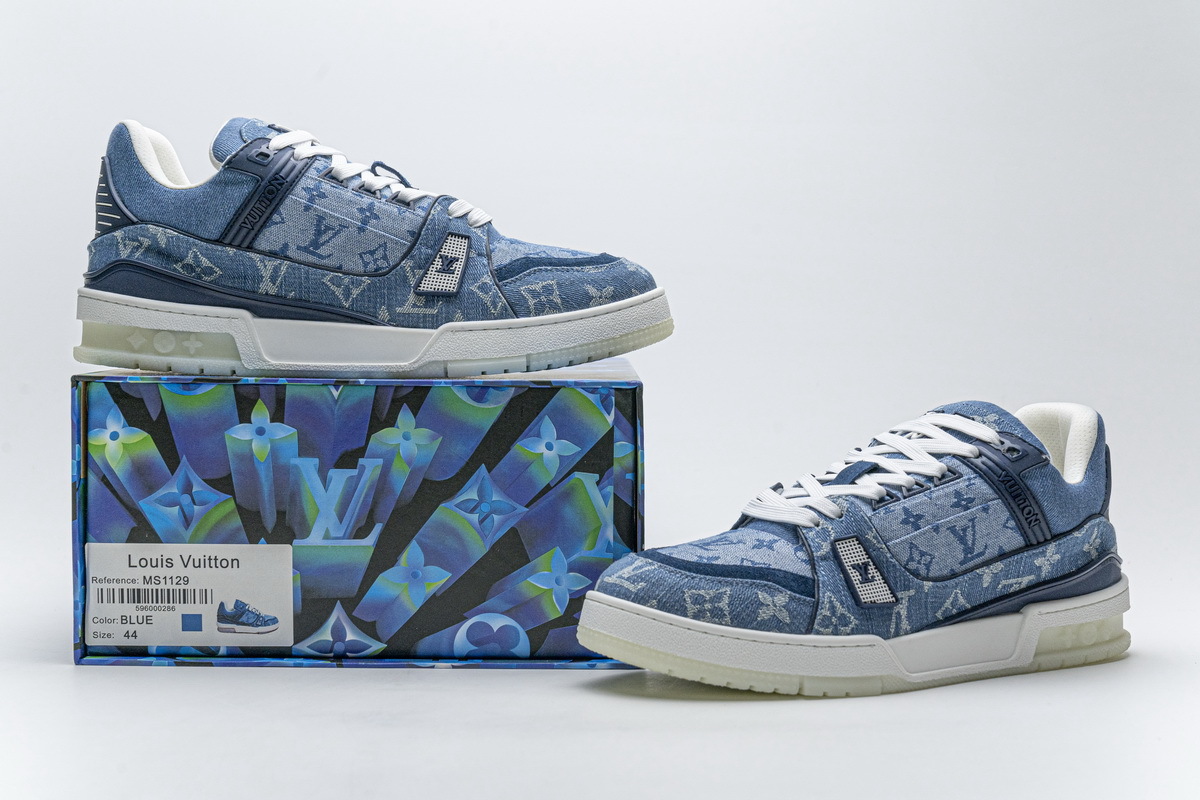 Pkkicks God Batch LOUIS VUITTON 20ss Trainer Blue Denim