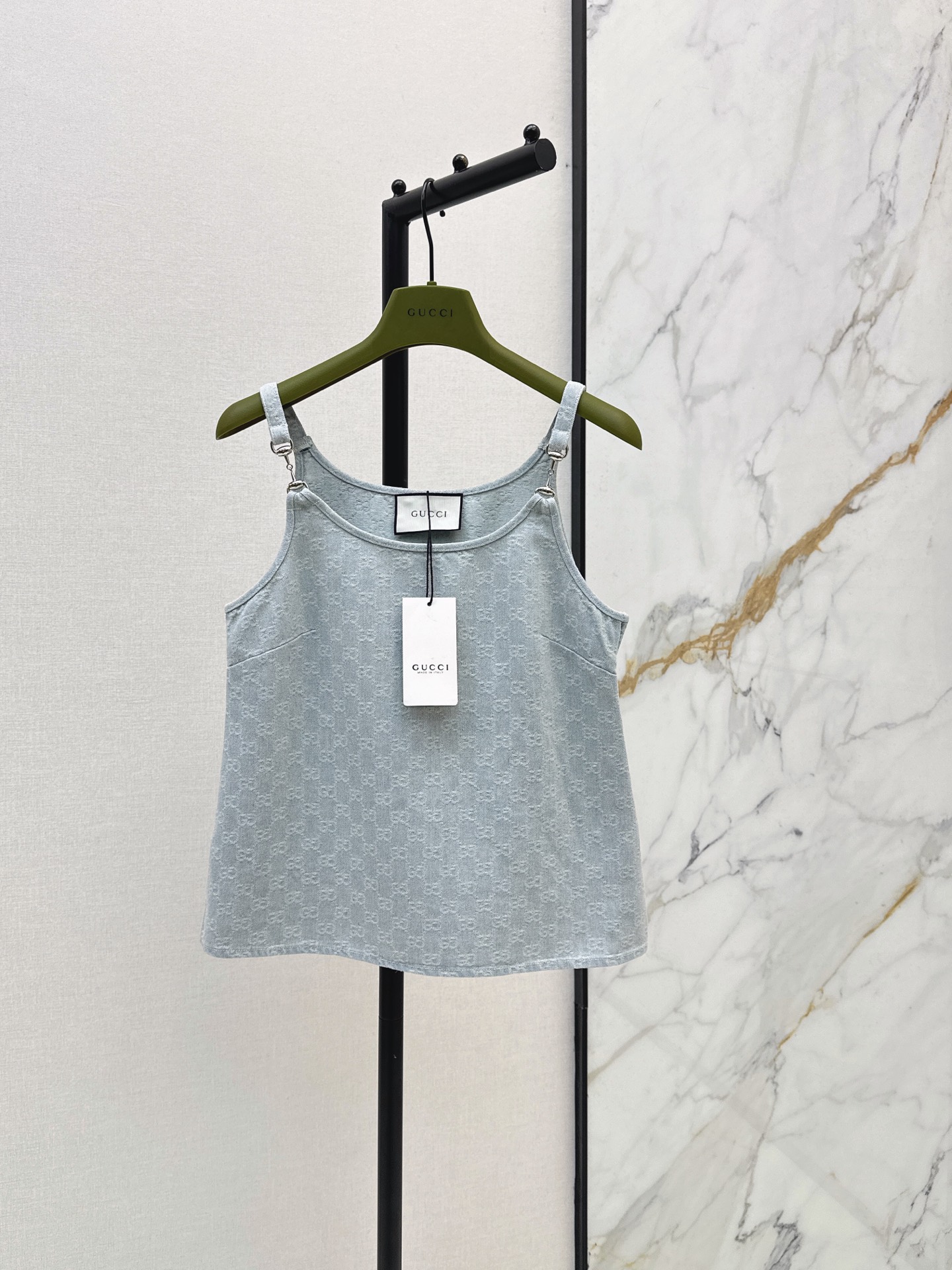 Guc New Jacquard Denim Suspender