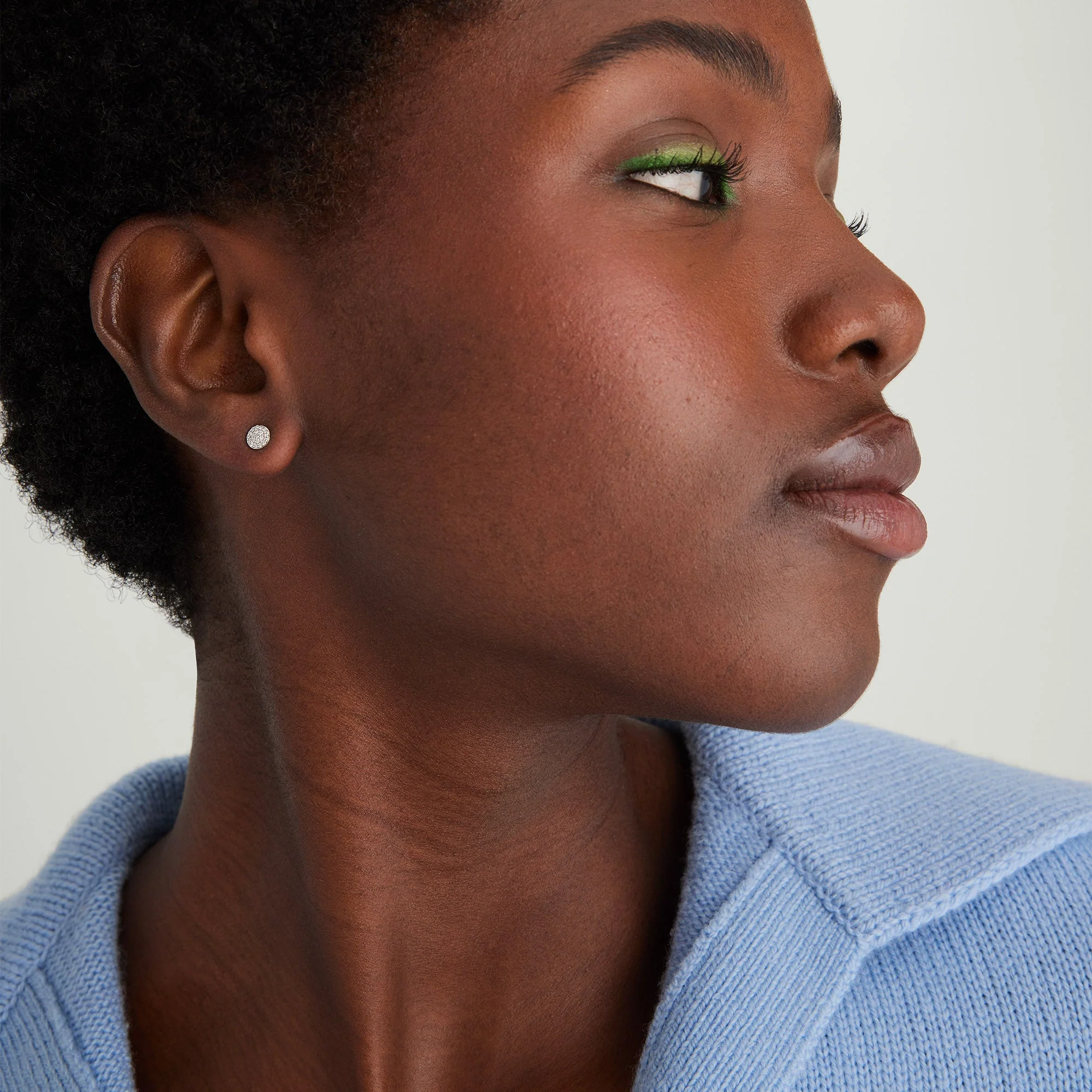 Pavé Diamond Round Studs