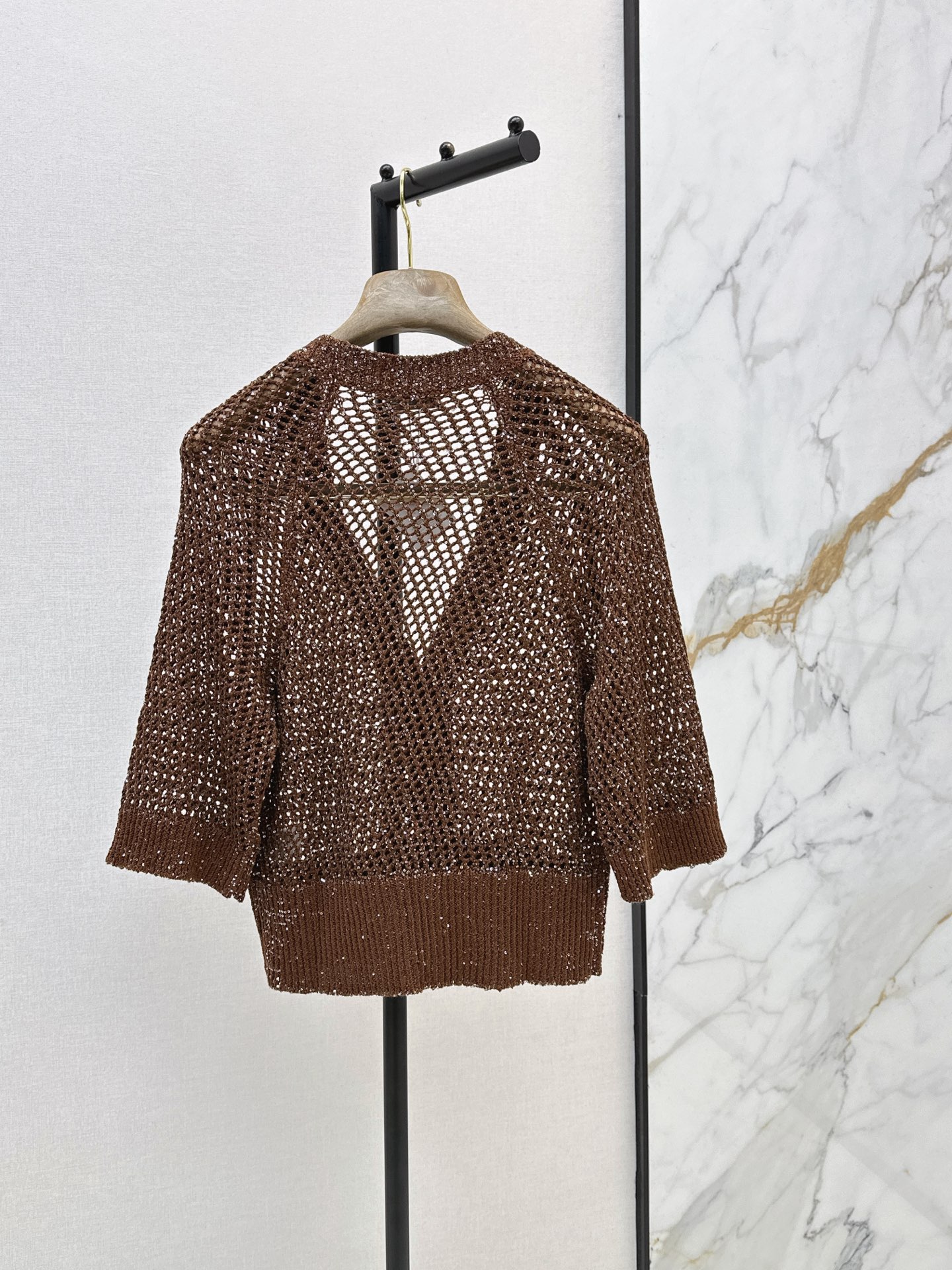 Brun New Hollow-knit cardigan