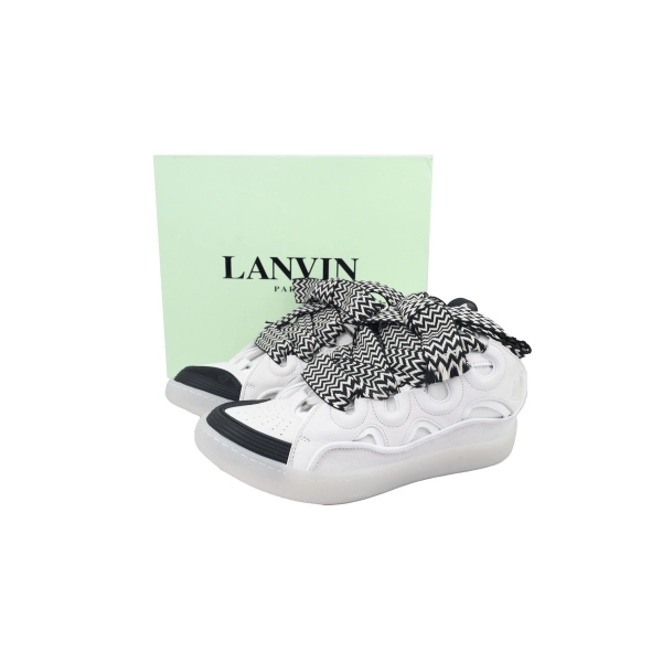 Lanvin Leather Curb Grey White Black
