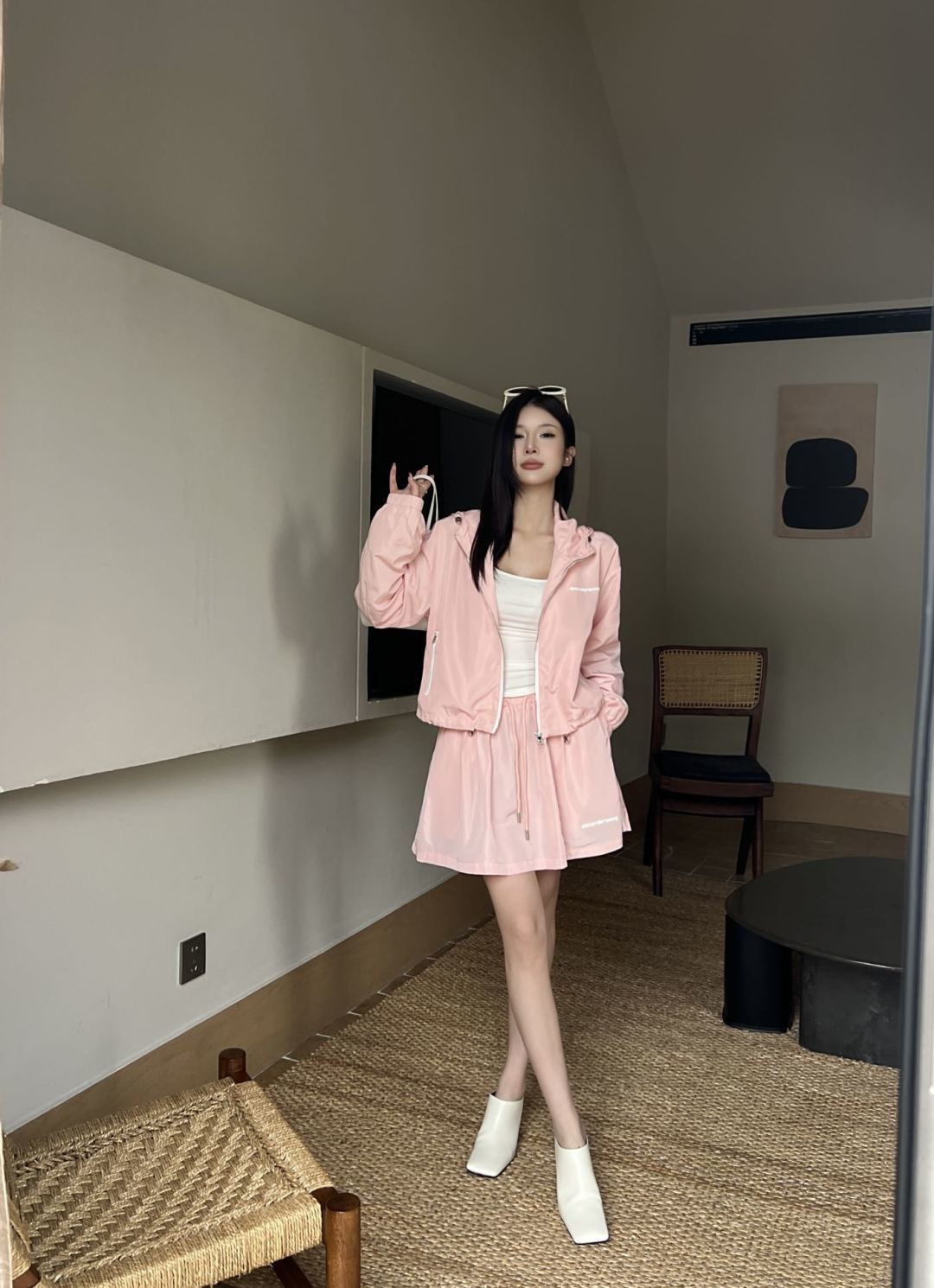 Alex New hooded windbreaker set