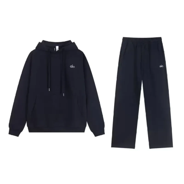 alo yoga Accolade Hoodie Sportswear Set Blue