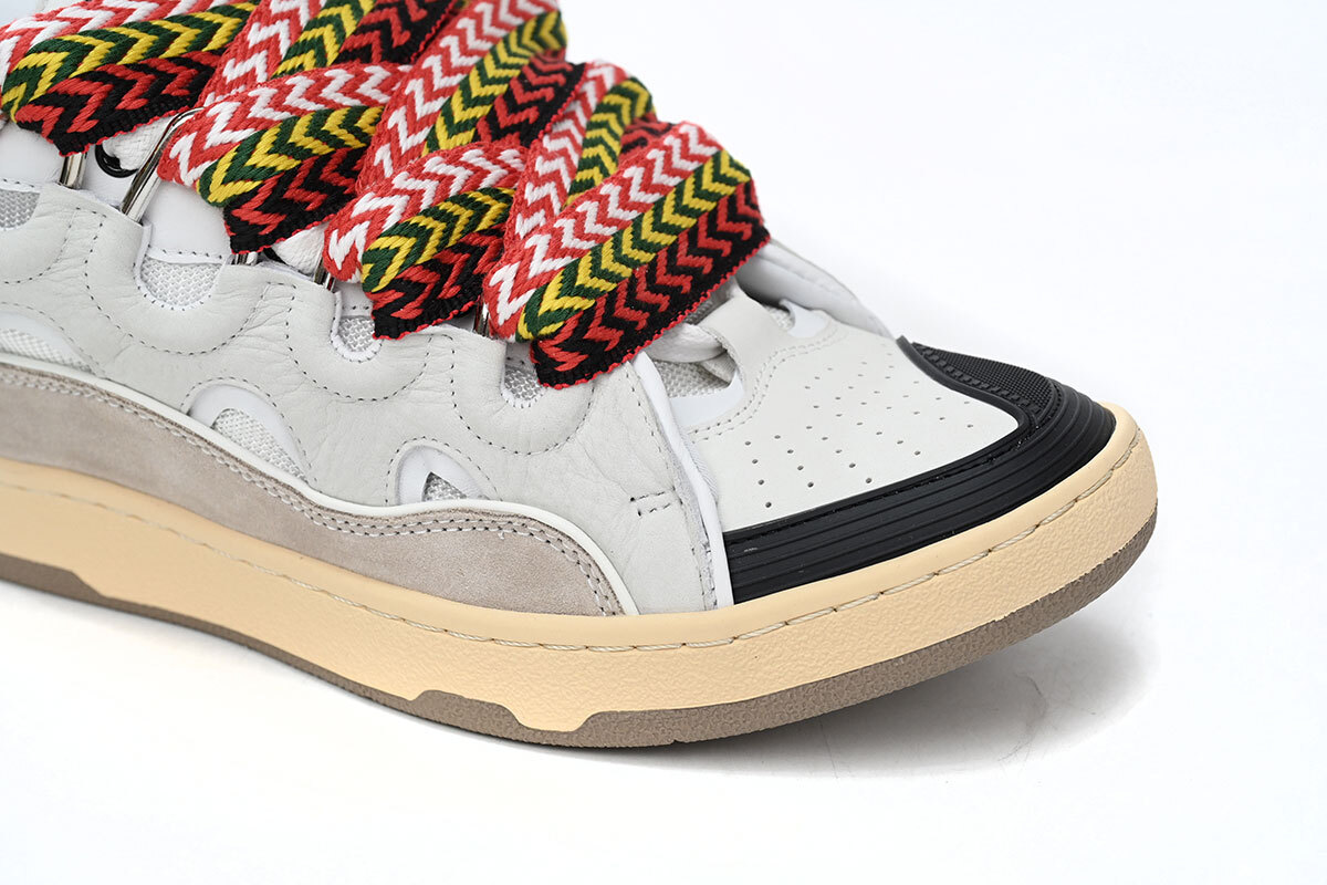 Lanvin Leather Curb White Black Gum