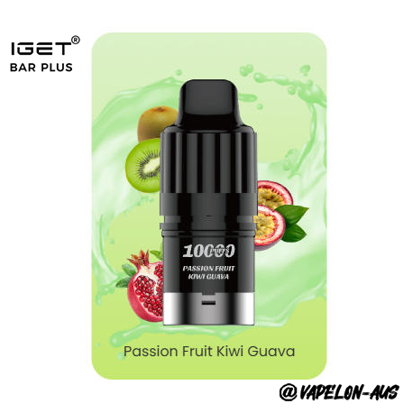 IGET BAR PLUS S3 POD 10000 Puffs - Passion Fruit Kiwi Guava