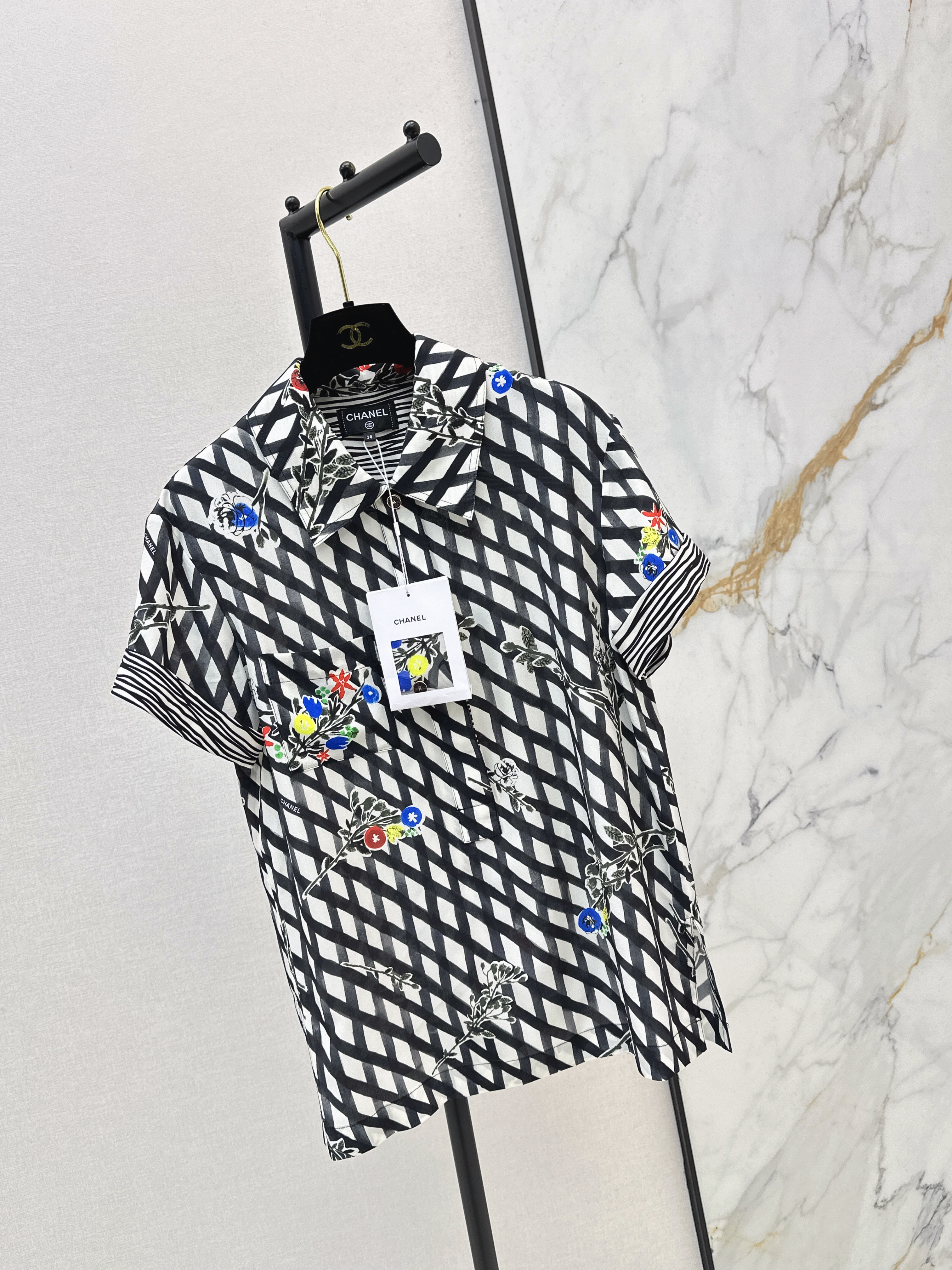 Chan New check print shirt