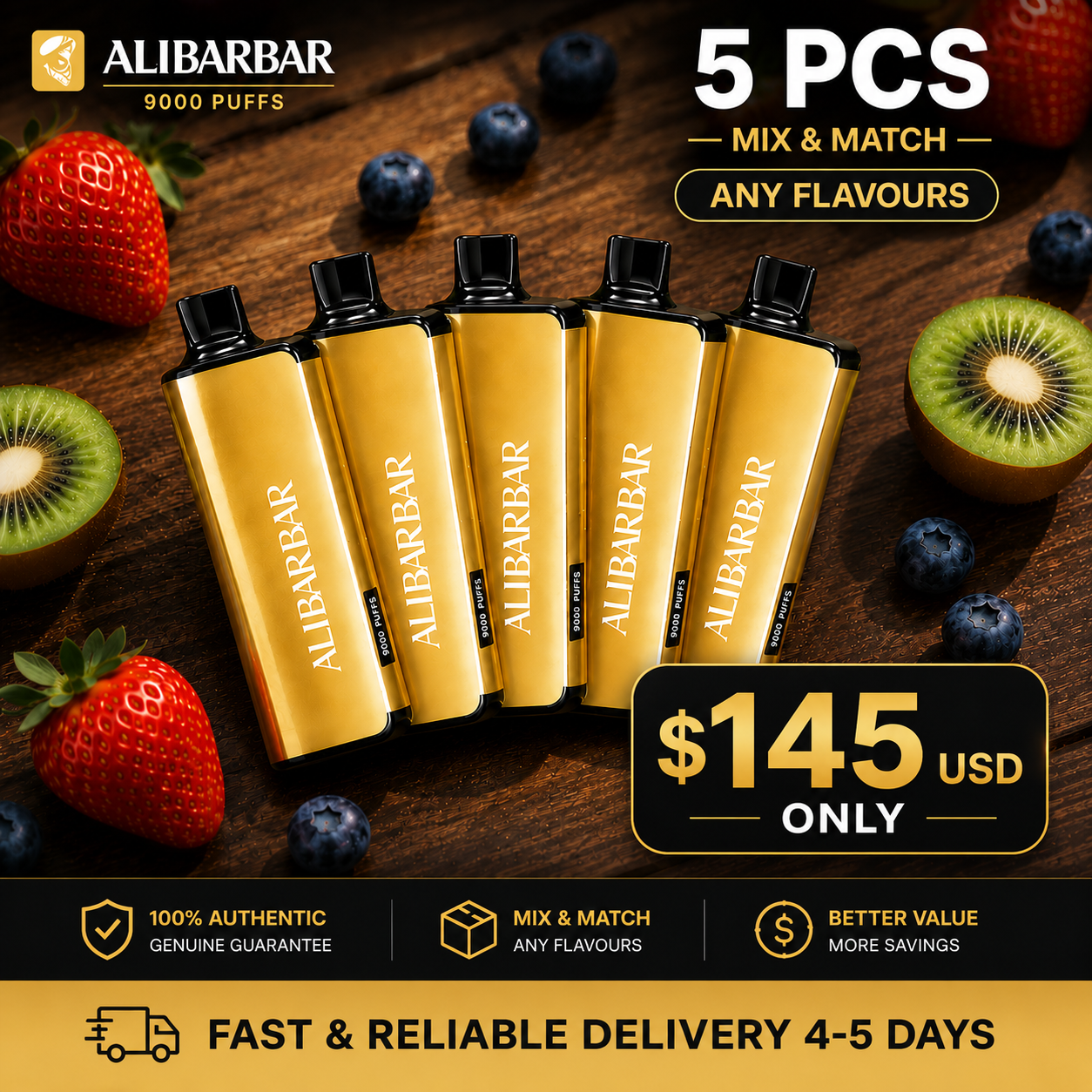 Alibarbar 9000 Puffs Disposable Vape⚡