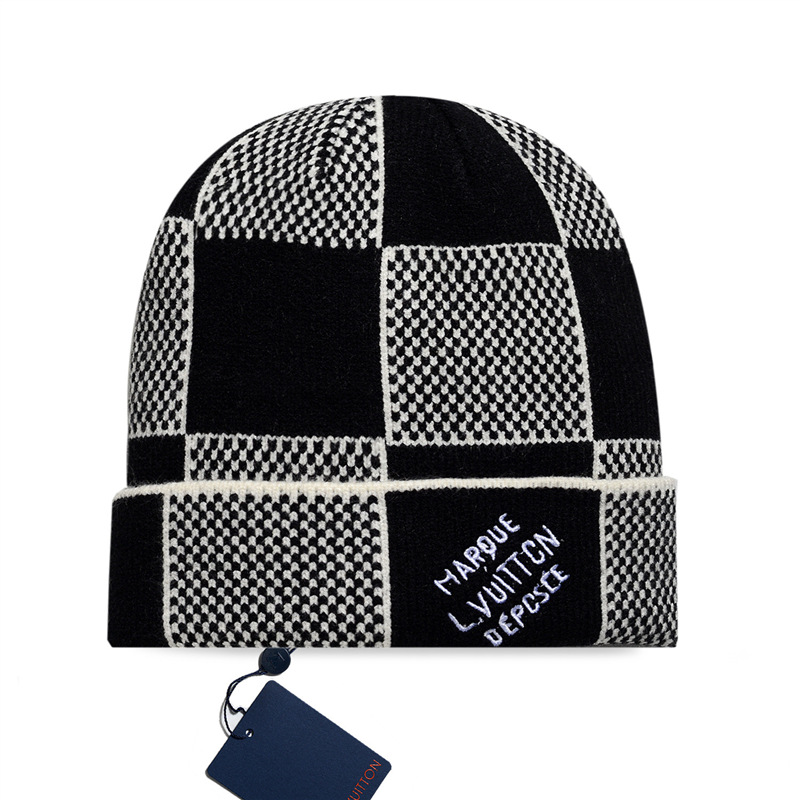 LV Damier Check Knit Beanie