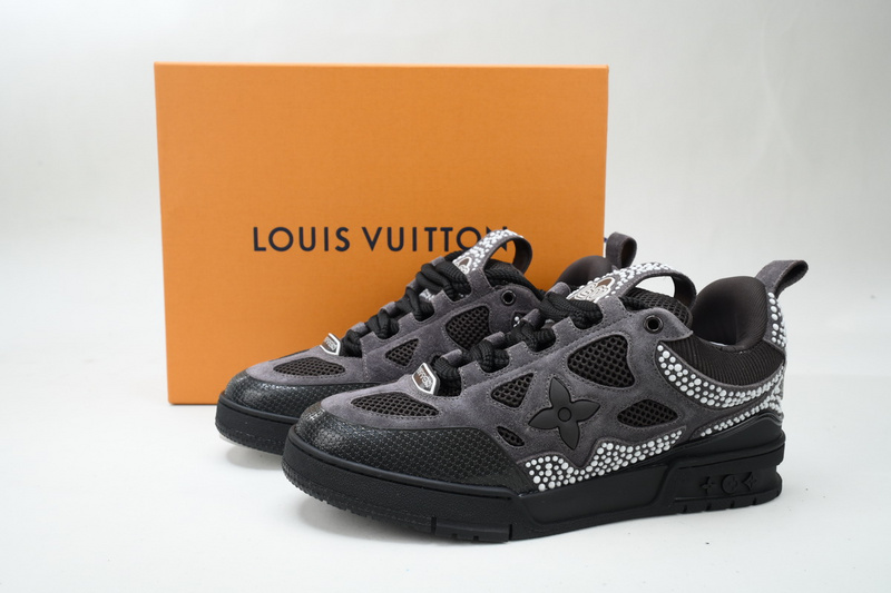 Pkkicks God Batch Louis Vuitton Skate Gray Diamonds
