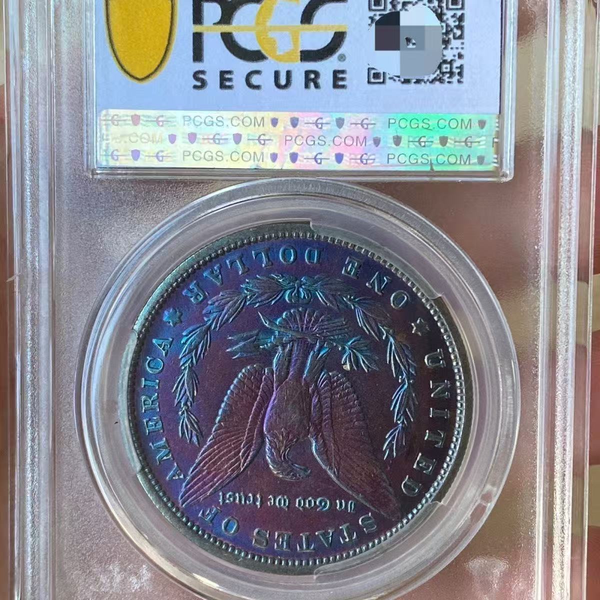 US Coin Coloured PCGS 1881$1 Morgan Dollar Silver Coins Currency Senior Transparent Box