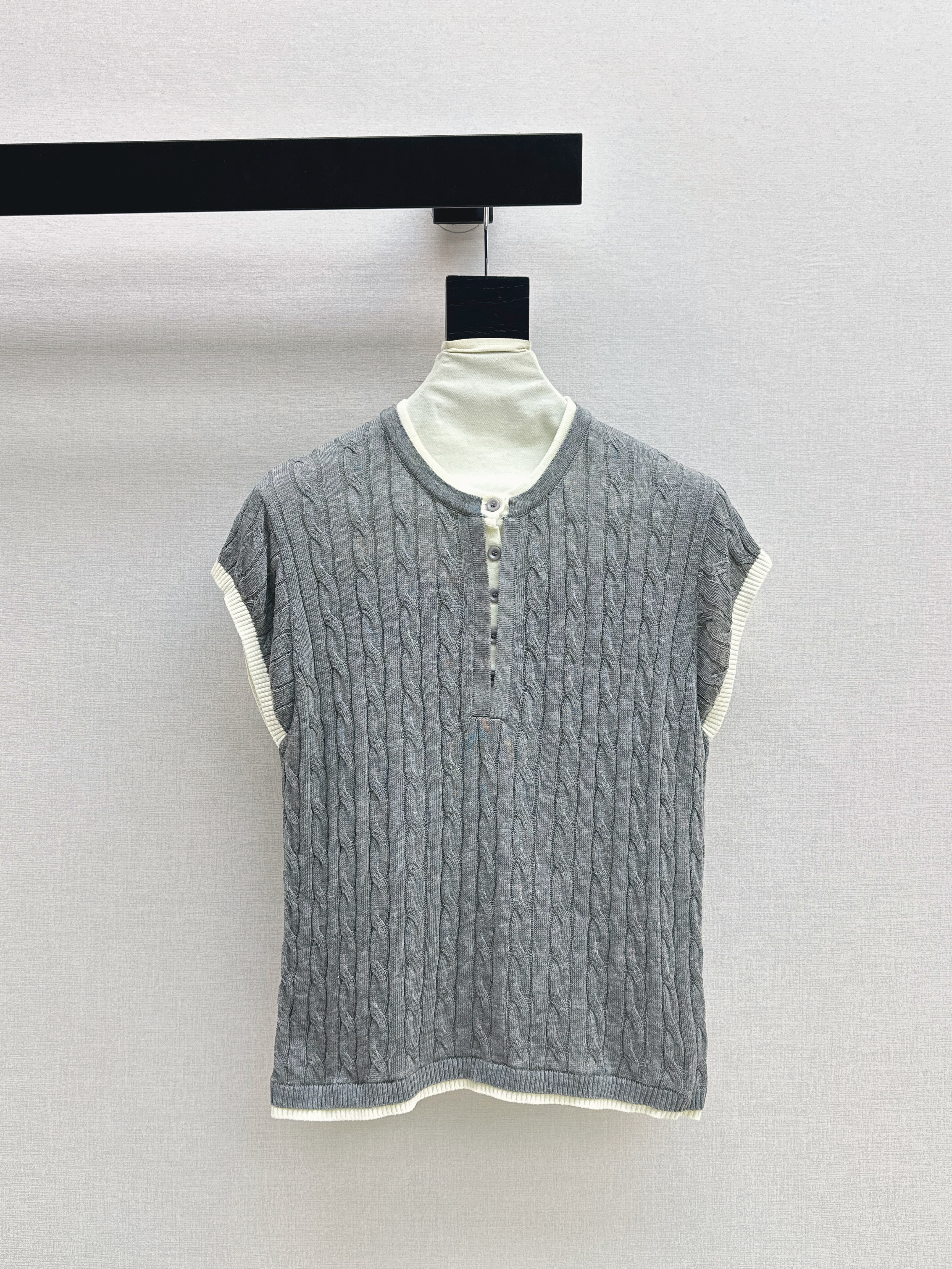 Ral New Fake two-piece drop shoulder knitwear