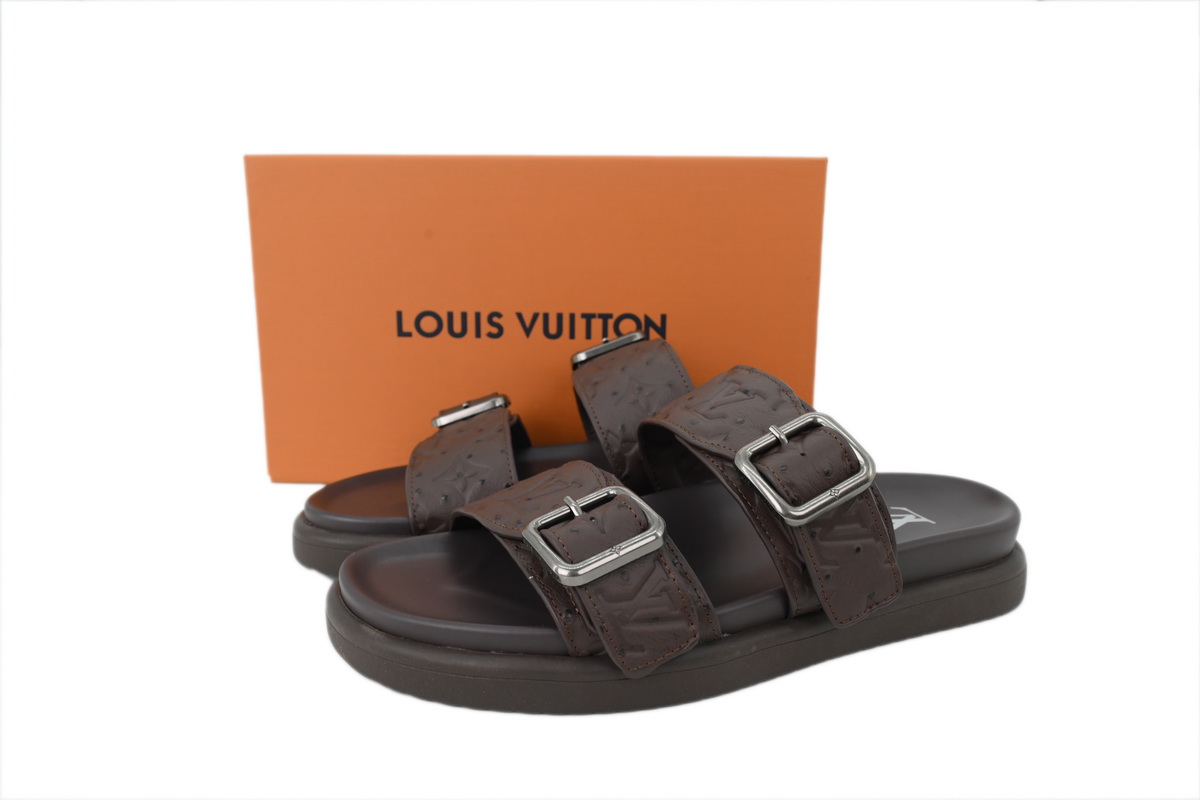 Pkkicks God Batch LOUIS VUITTON Venice Mule Shoes Coffee