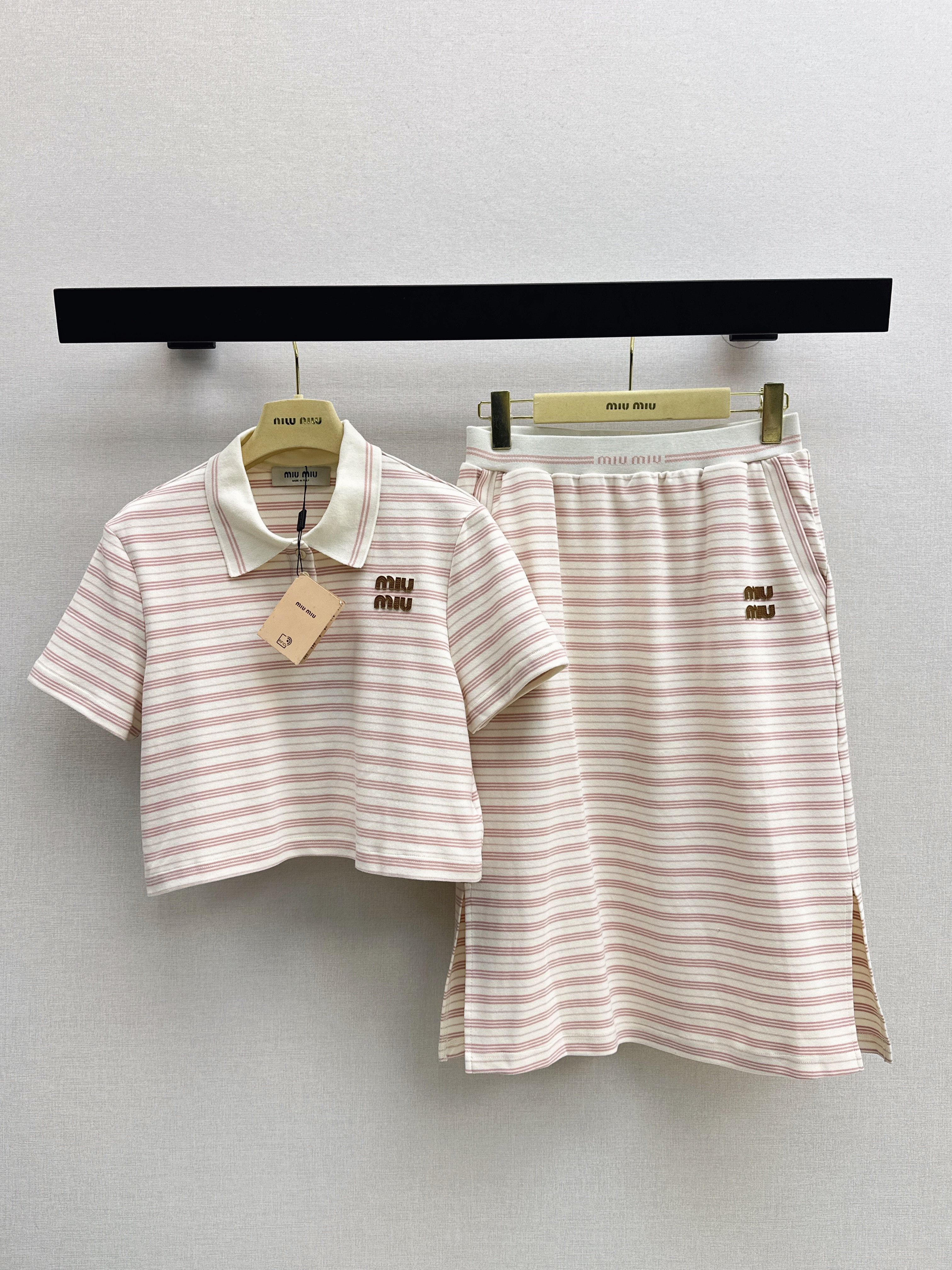 Miu New stripe outfit sets