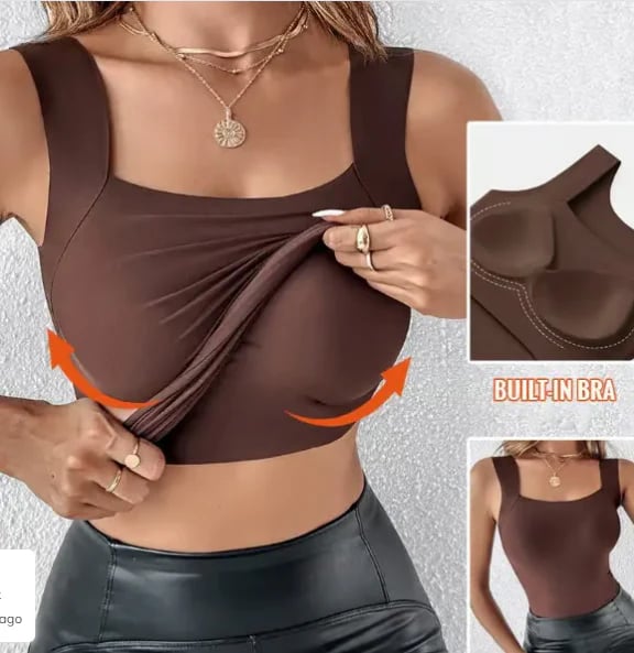 🔥Last Day-Buy 1 Get 1 Free!🎁50K+ SOLD! Almost Gone ✨🎁💐Women's U Neck Thermal Tank Tops with Built-In Bra