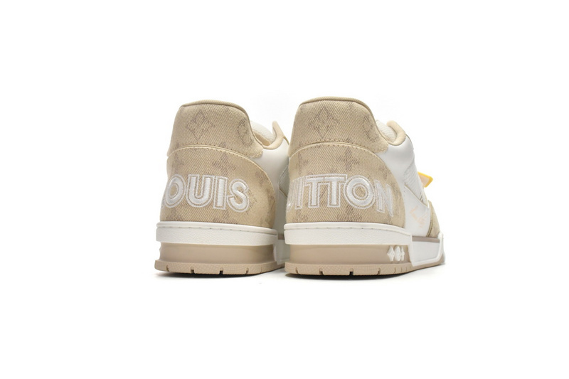 Pkkicks God Batch LOUIS VUITTON Trainer Beige Cloth Cover GO0220