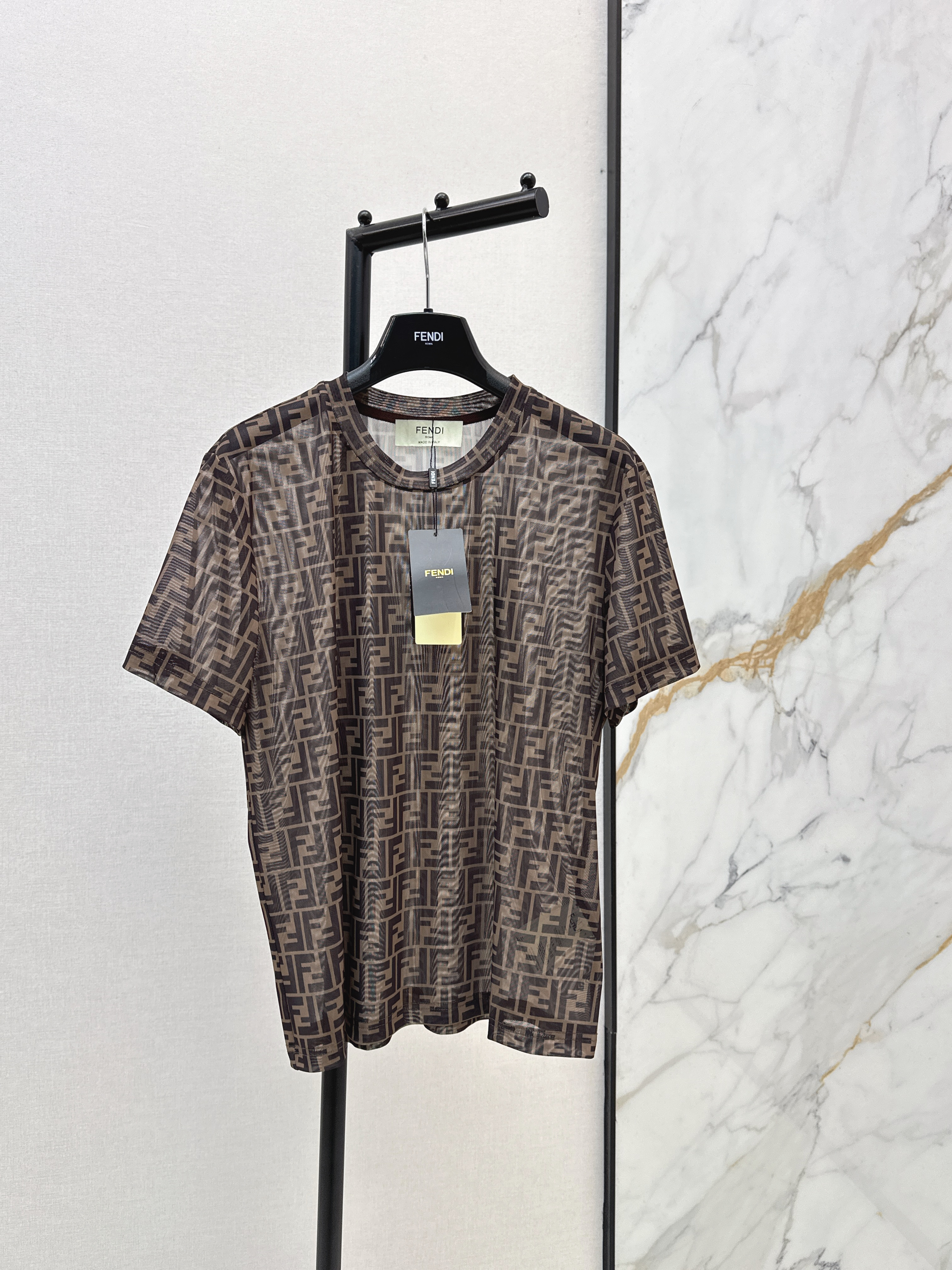 Fend New Mesh Short-Sleeve Top