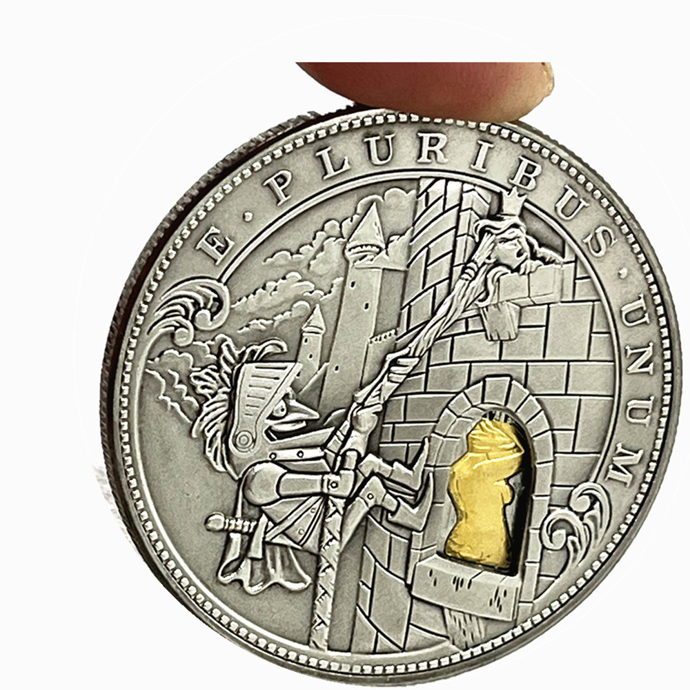 Movable Mechanical Coin 'Peeper' Roman Booteen Coin Hobo Nickel Morgan Dollar Amazing Art Collectible Creative Gift Handmade Commemoration Coin