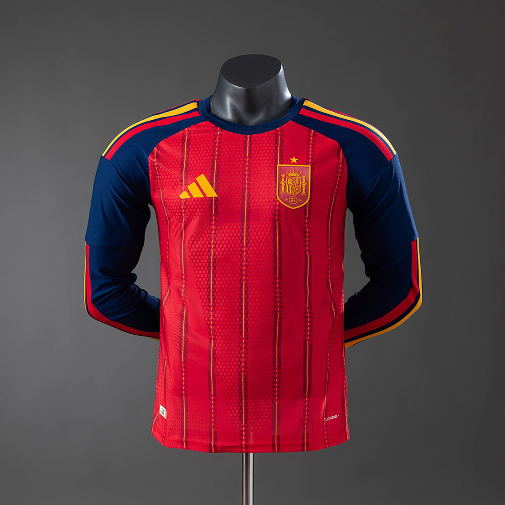 Spain 2026 Home Long Sleeve Authentic Jersey