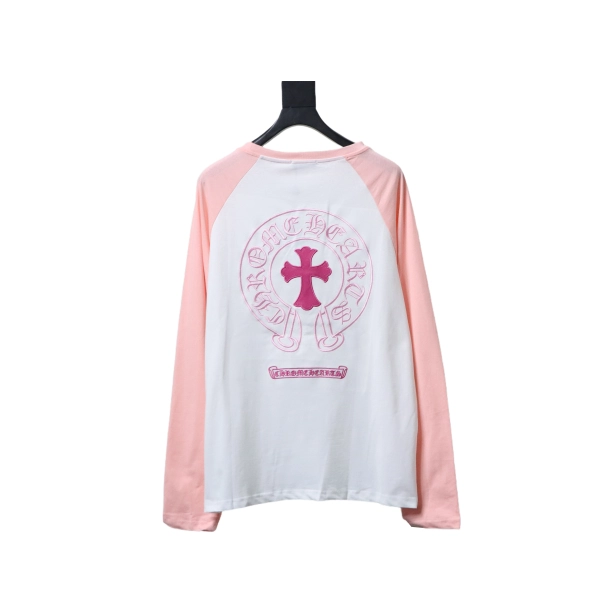 Chrome Hearts White and Pink Patchwork Pink Embroidered Horse Hooves 25FW