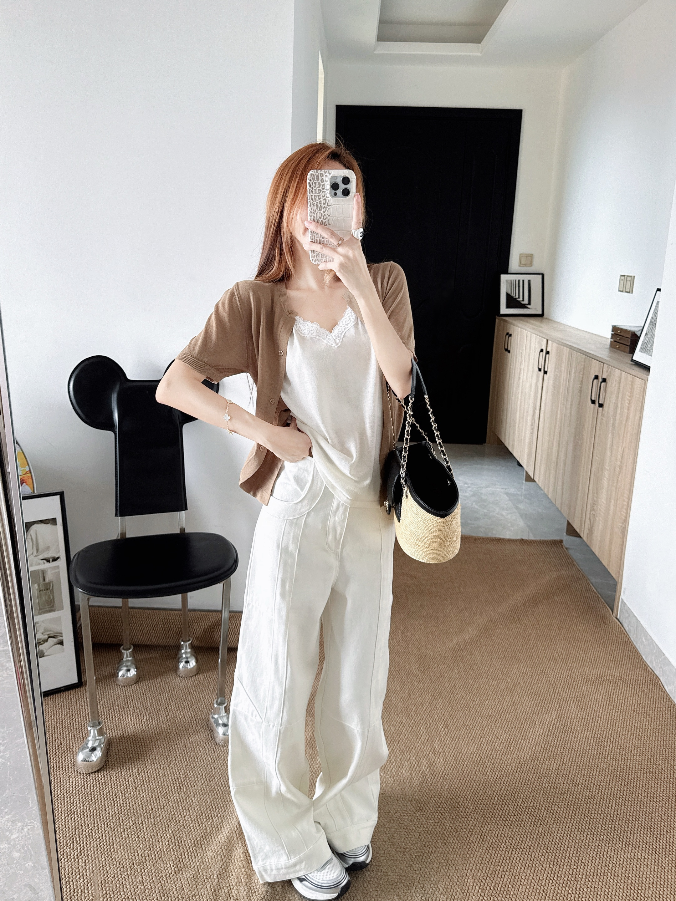 ES New Faux two-piece knit top