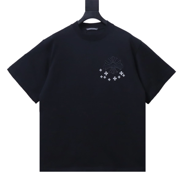 Chrome Hearts Sanskrit Cross Embroidery Crew Neck T-Shirt black