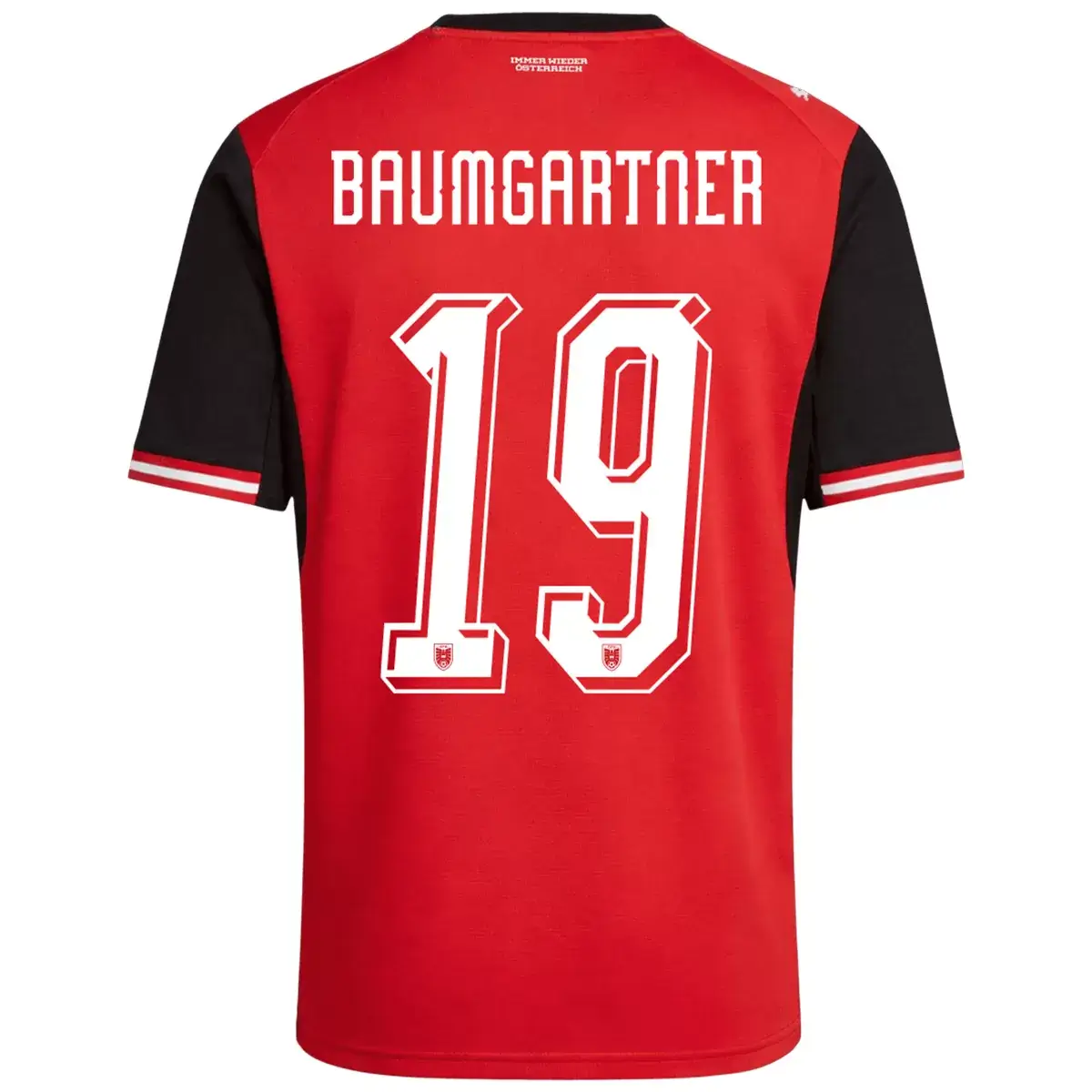 BAUMGARTNER #19 Austria Home Soccer Jersey 2026 World Cup