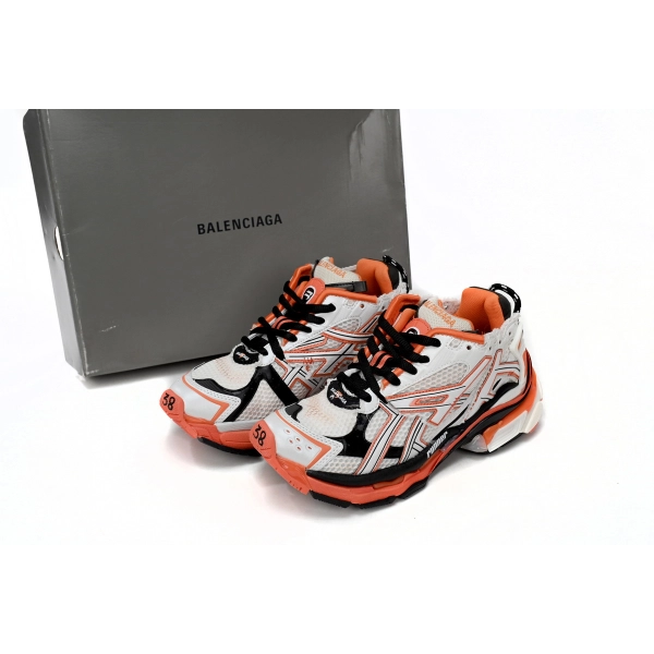 Balenciaga Runner White Orange Black  677402 W3RB7 9051