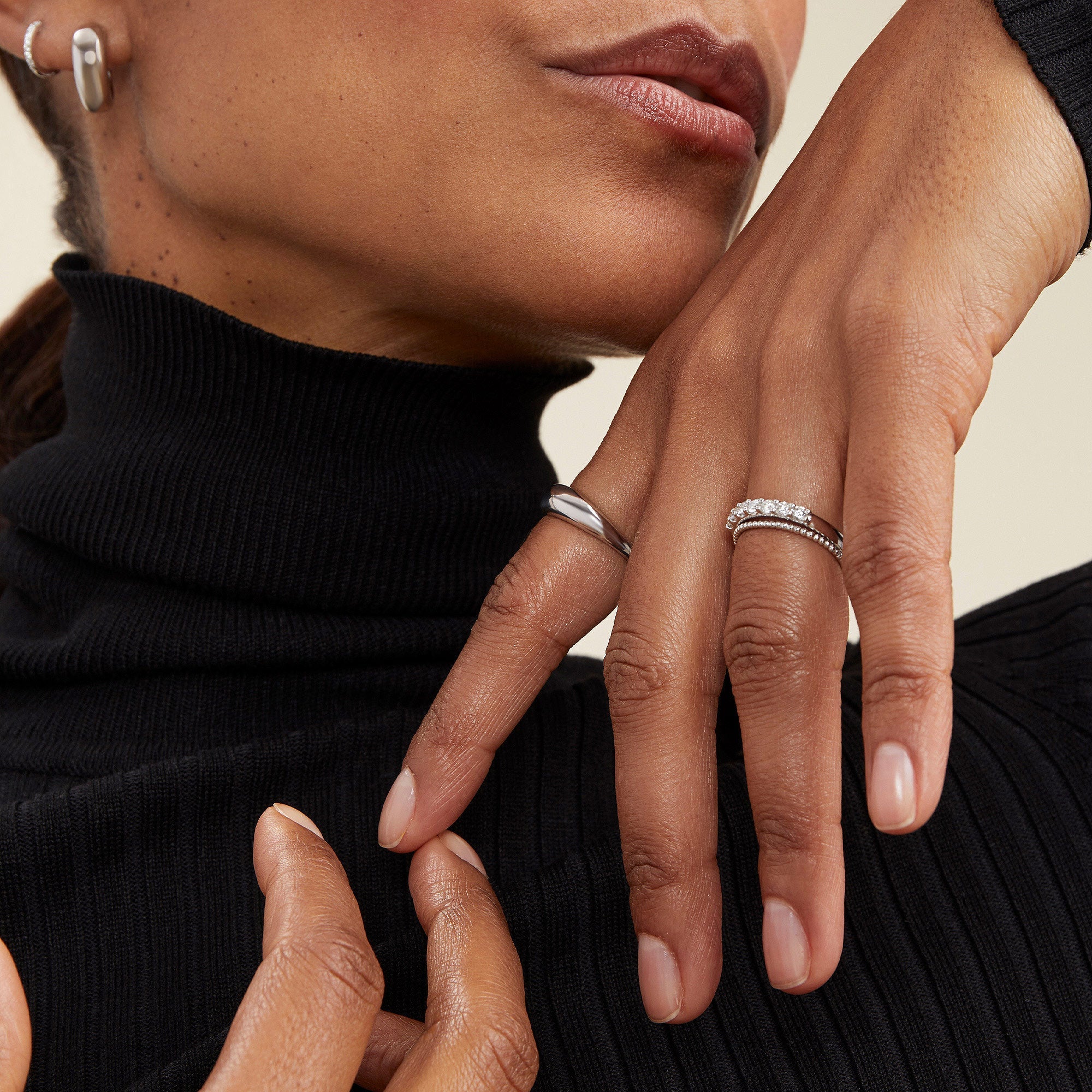 Bold Diamond Half Eternity Ring
