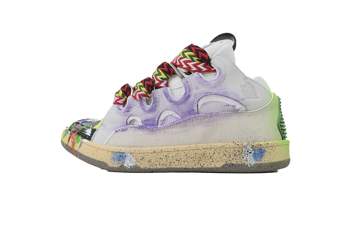 Lanvin Leather Curb x Gallery Dept Paint Drip Optical White