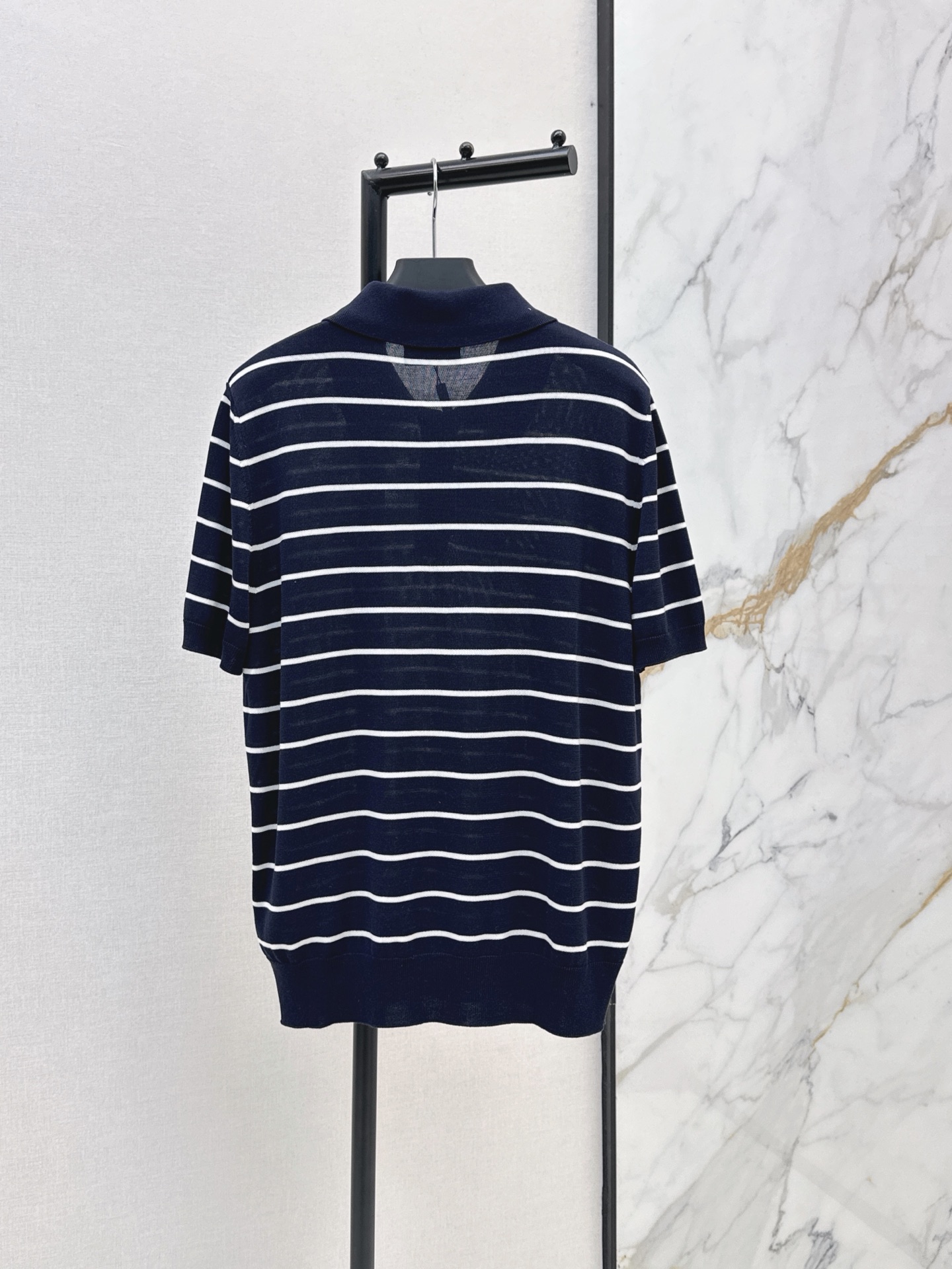 Pra New Striped Polo Short-Sleeve Knit Shirt