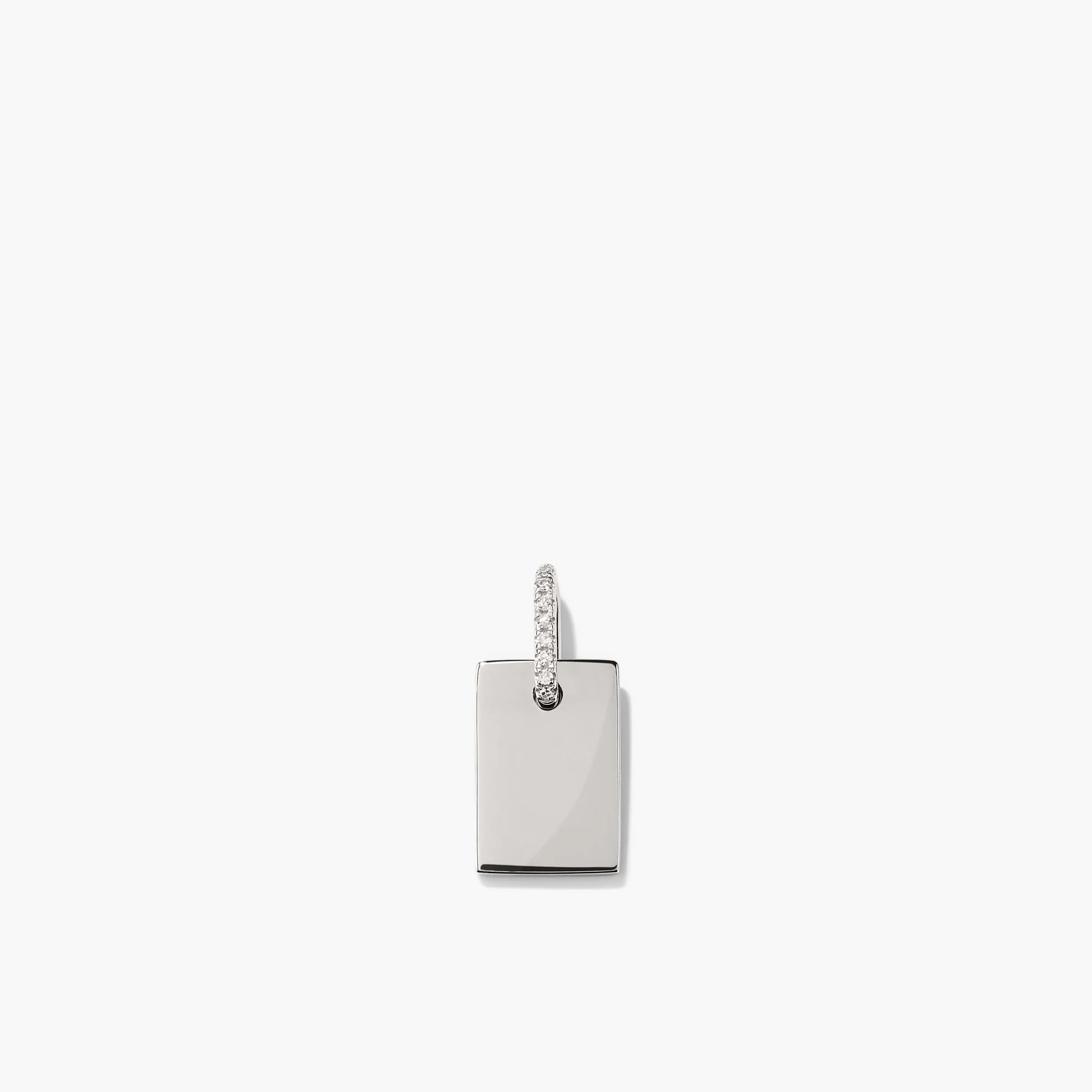 Tag Pavé Diamond Engravable Charm