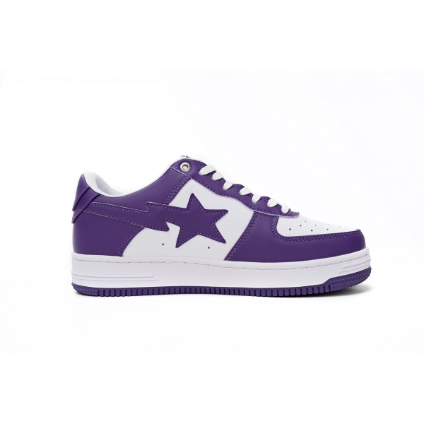 Cheap  Fake BapeSta A Bathing Ape  Low White Purple 1170 0191 007