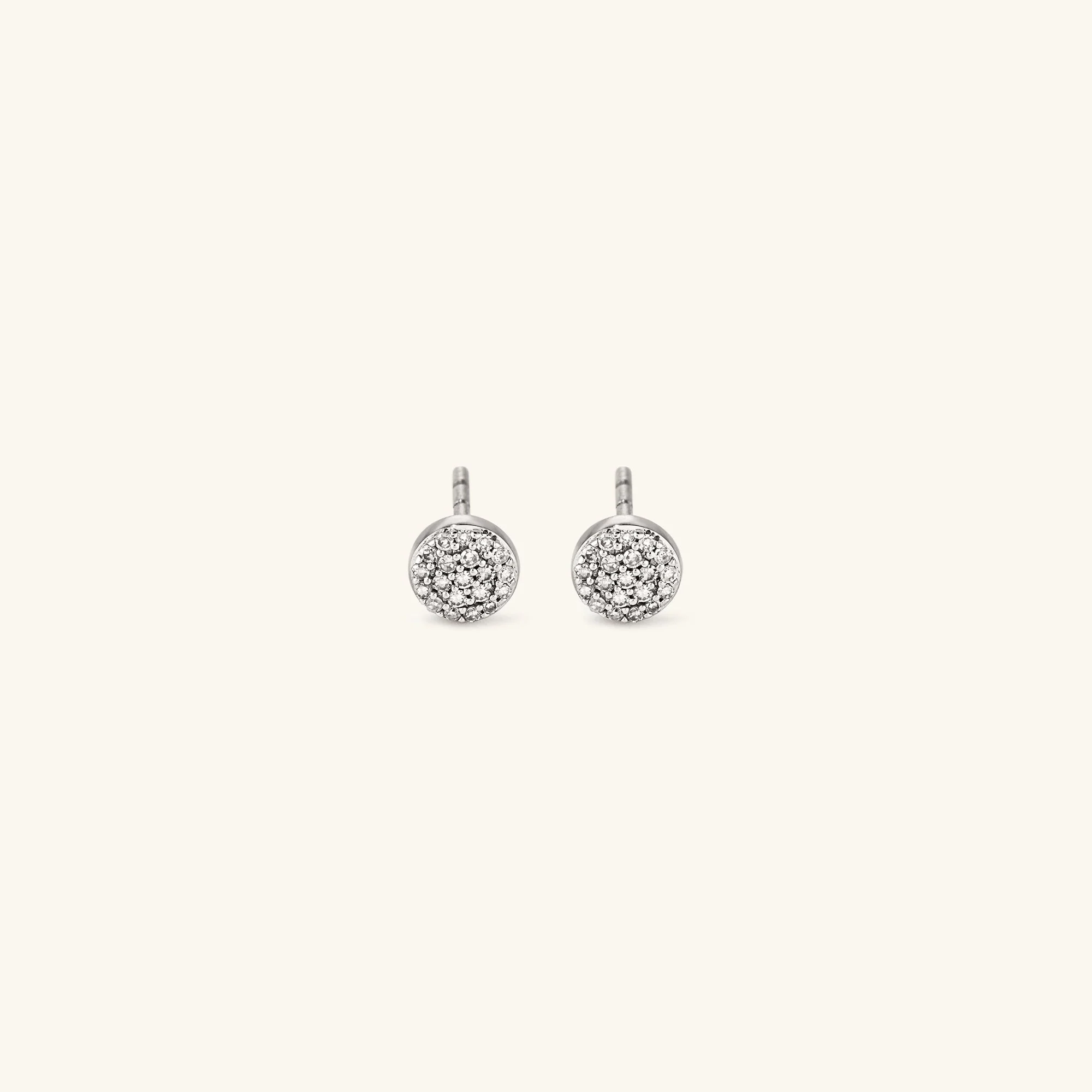 Pavé Diamond Round Studs