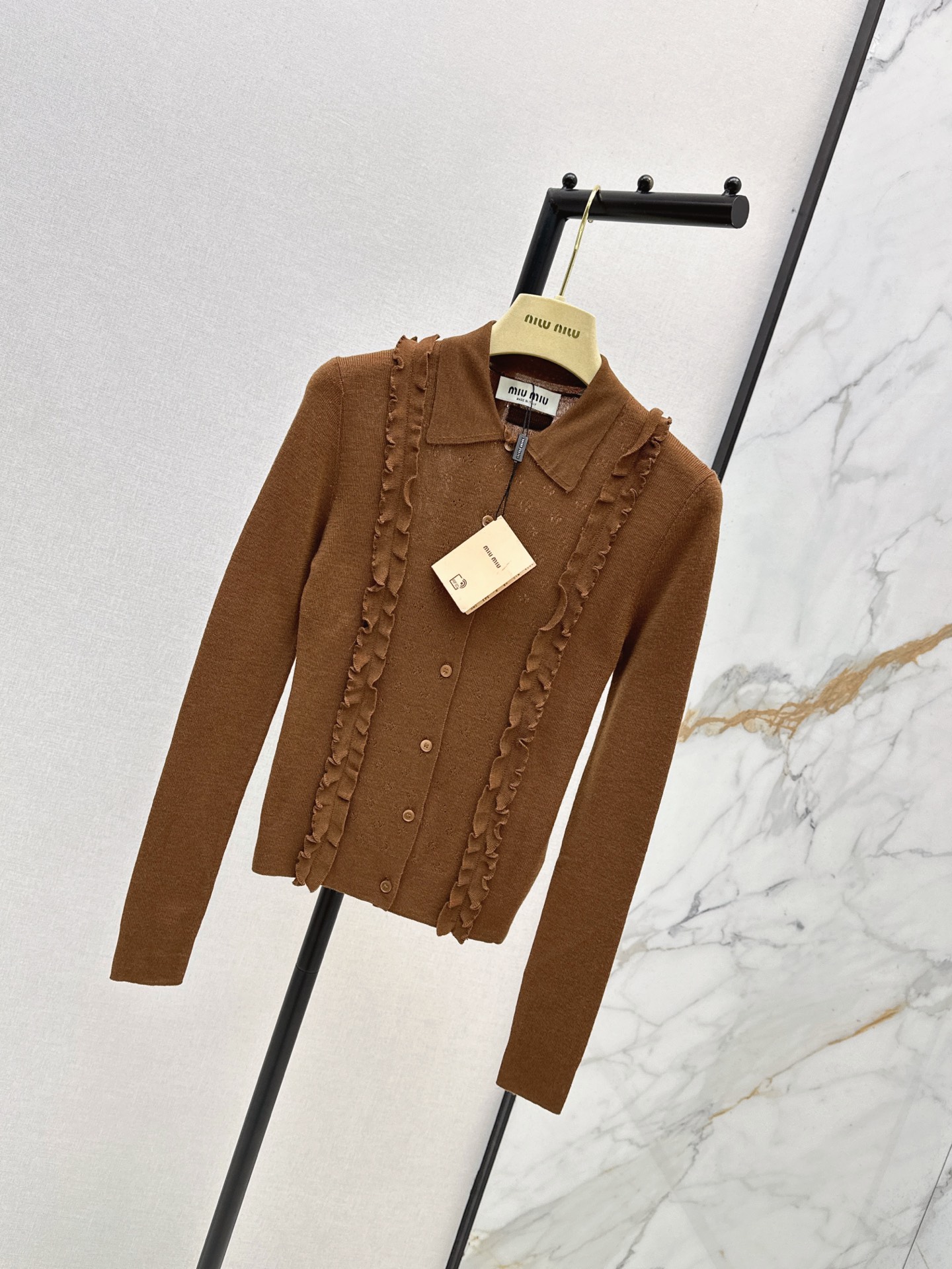 Miu New Ruffled Edge Cardigan