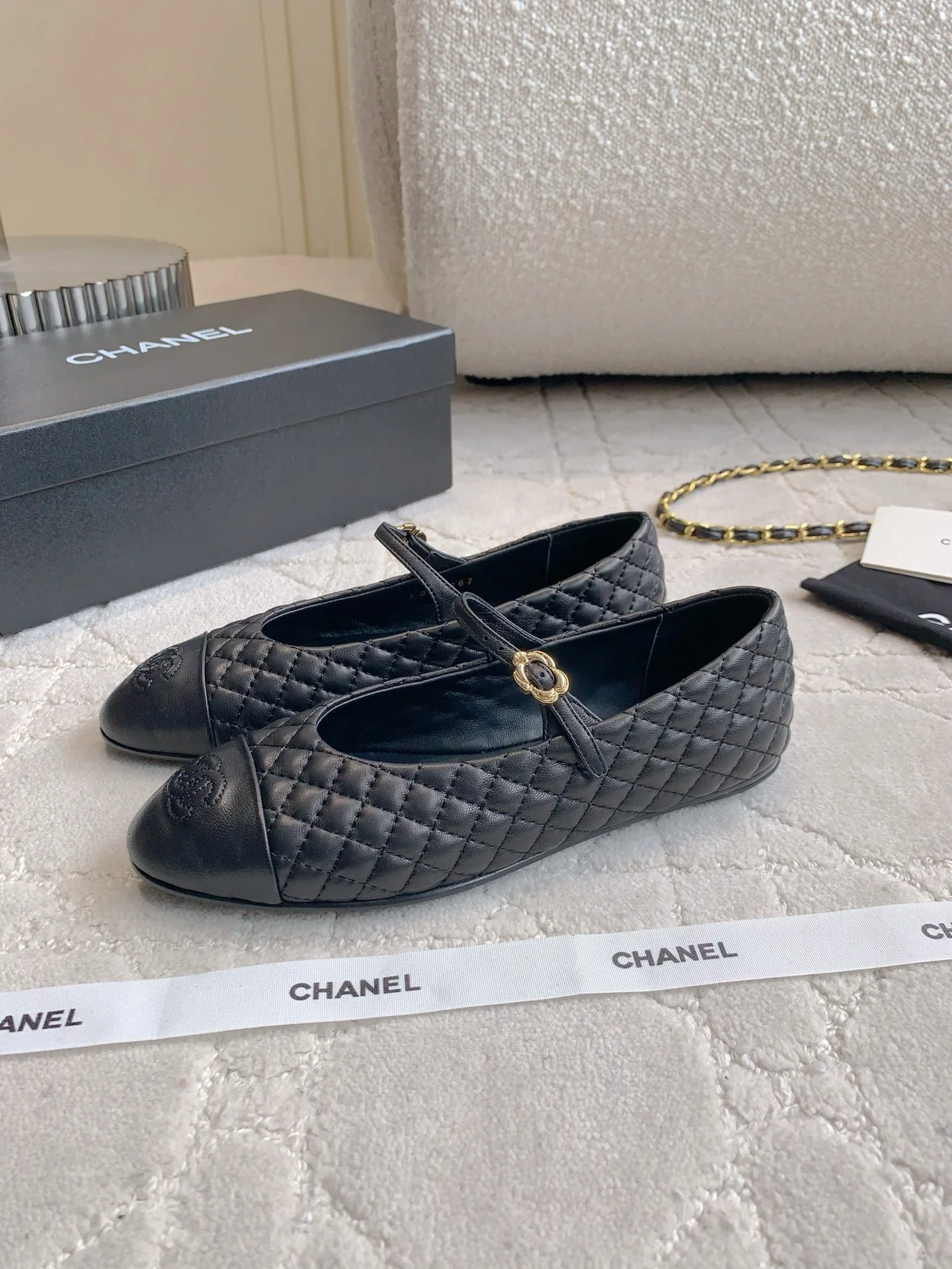 Chan New Quilted Flat Mary Jane Shoes